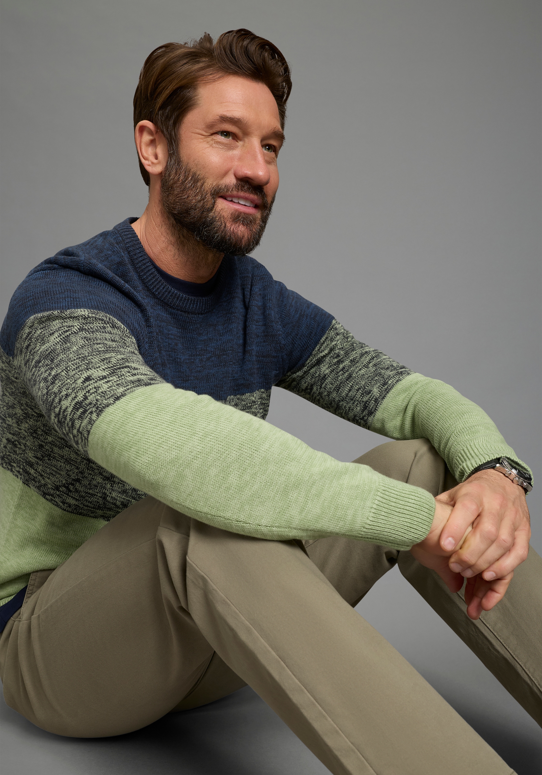 Man's World Rundhalspullover »Bis Grösse 5 XL, in vielen  Farben!  Preis- Leistungsbestseller« mehrfarbig, bequeme Passform