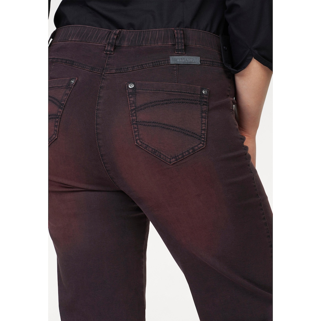 KjBRAND Straight-Jeans »Babsie: bequemer Oberschenkel«, Super Stretch, Overdyed Denim
