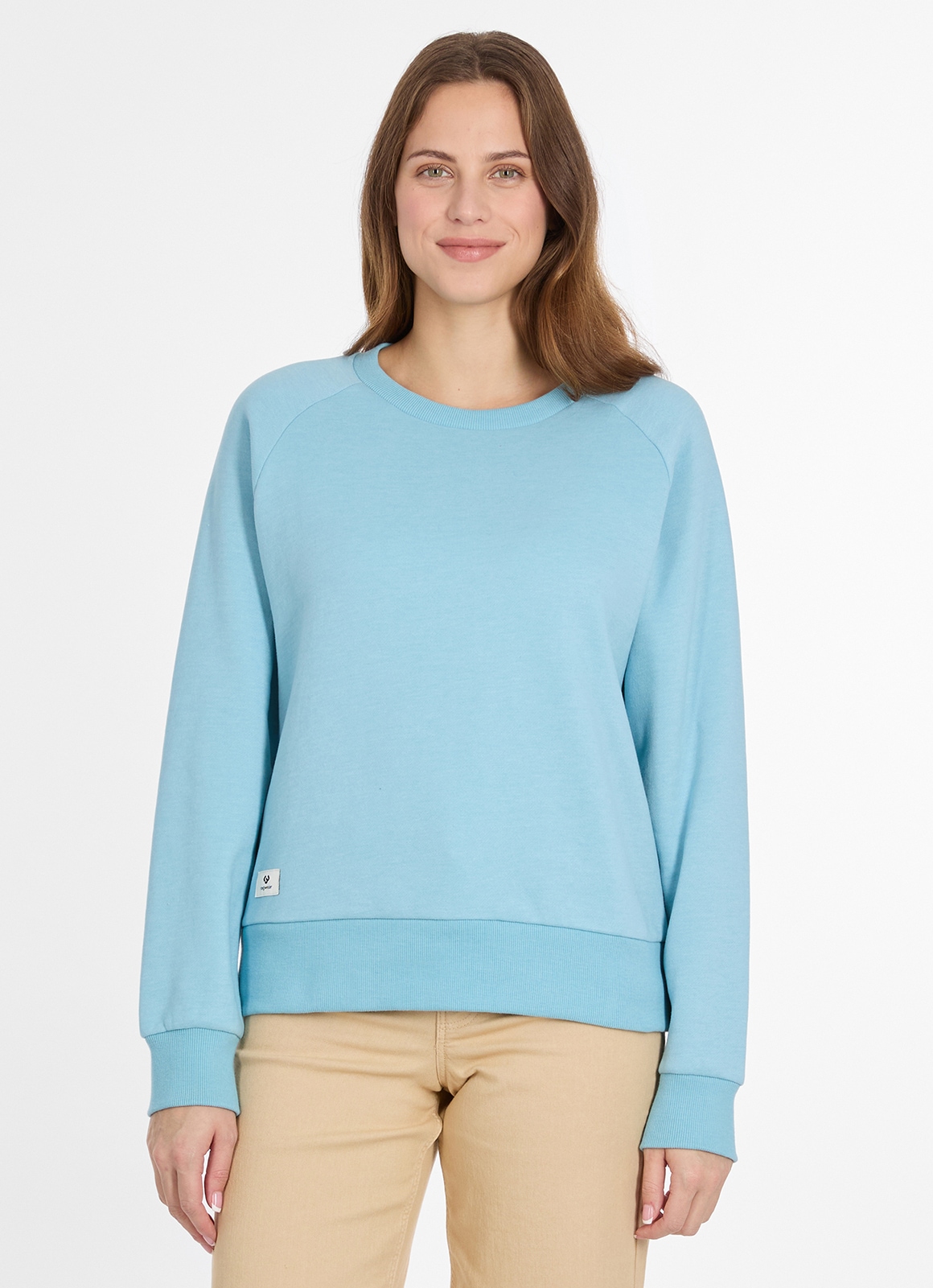 Image of Ragwear Sweatshirt "JOANN", mit Rundhalsausschnitt, aus Baumwolle und Polyester, unifarben