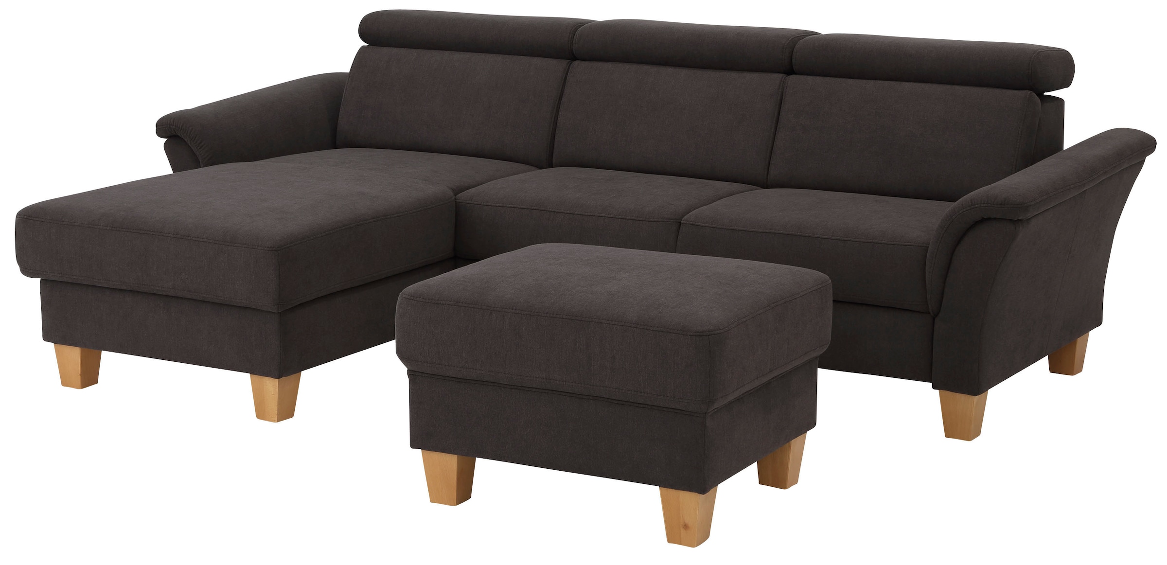 Home affaire Ecksofa »Conville L-Form«, Federkern, wahlweise mit Bettfunktion und Bettkasten bzw. Stauraum