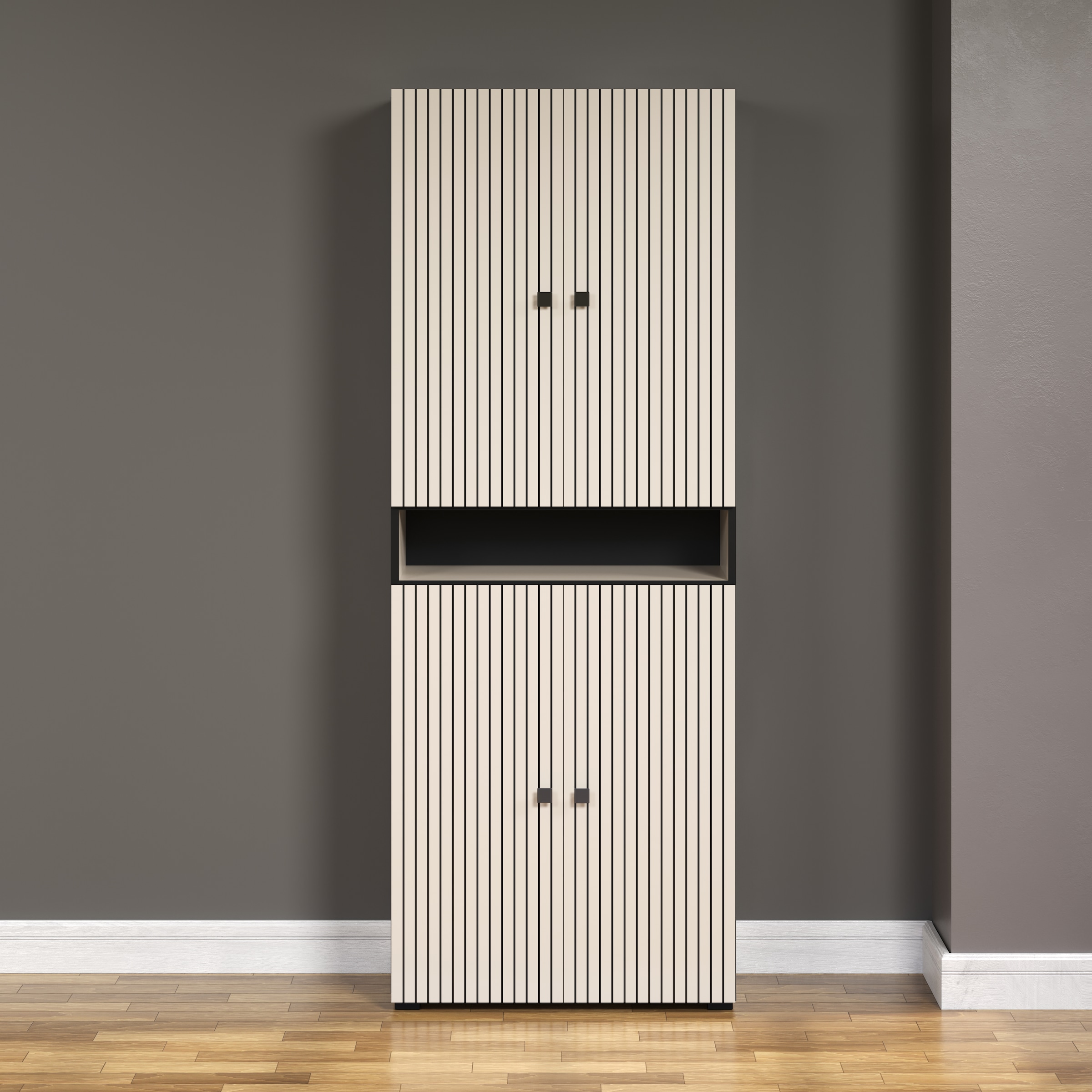 Image of welltime Hochschrank "Amrum" Badezimmerschrank mit und ohne Schublade - (B/T/H) 40-70/31/186 cm