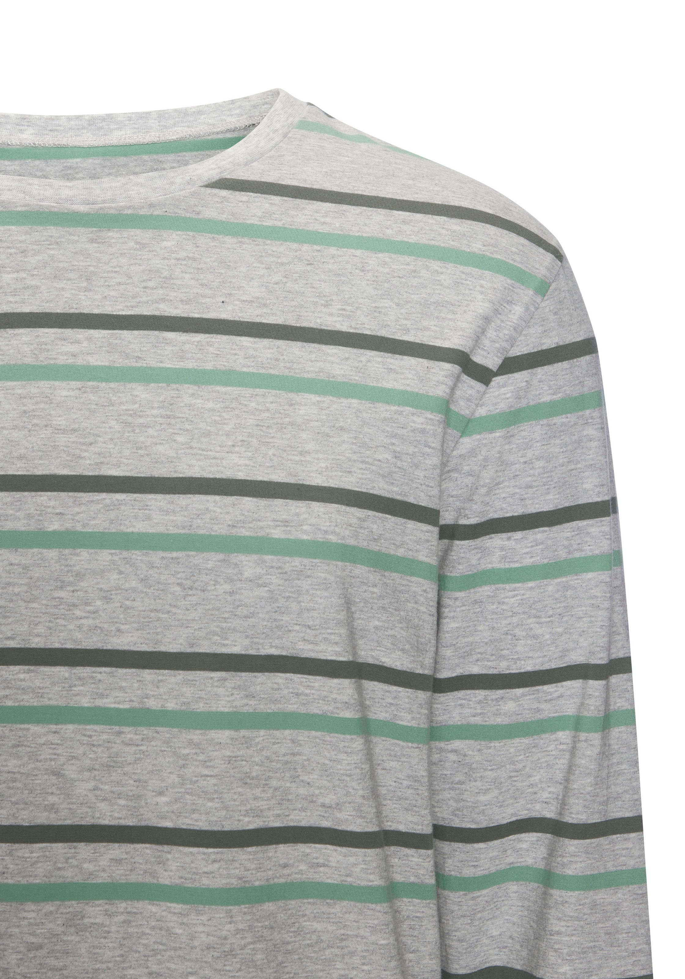 s.Oliver Pyjama »in langer Form« 1 Stück, 2 tlg. mit gestreiftem Shirt