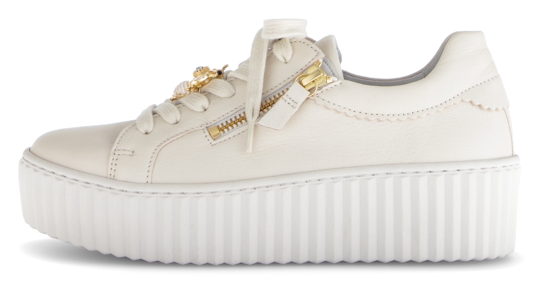 Gabor Plateausneaker  Freizeitschuh, Halbschuh, Schnürschuh mit modischem Schmuckelement