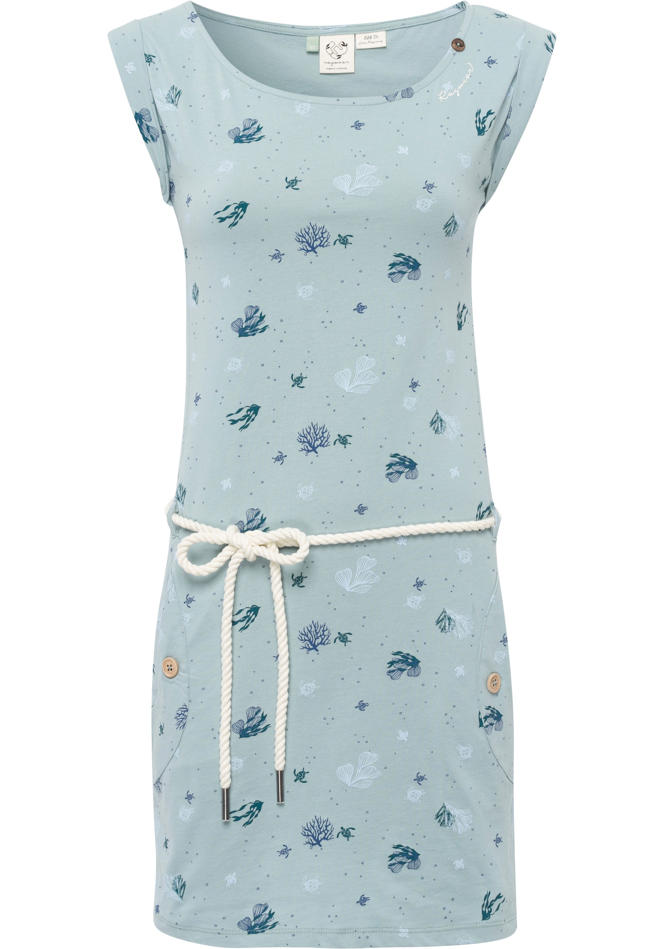 Image of Ragwear Jerseykleid »TAG A ORGANIC«, (2 tlg., mit Bindeband), mit maritimen All Over-Druck bei Ackermann Versand Schweiz