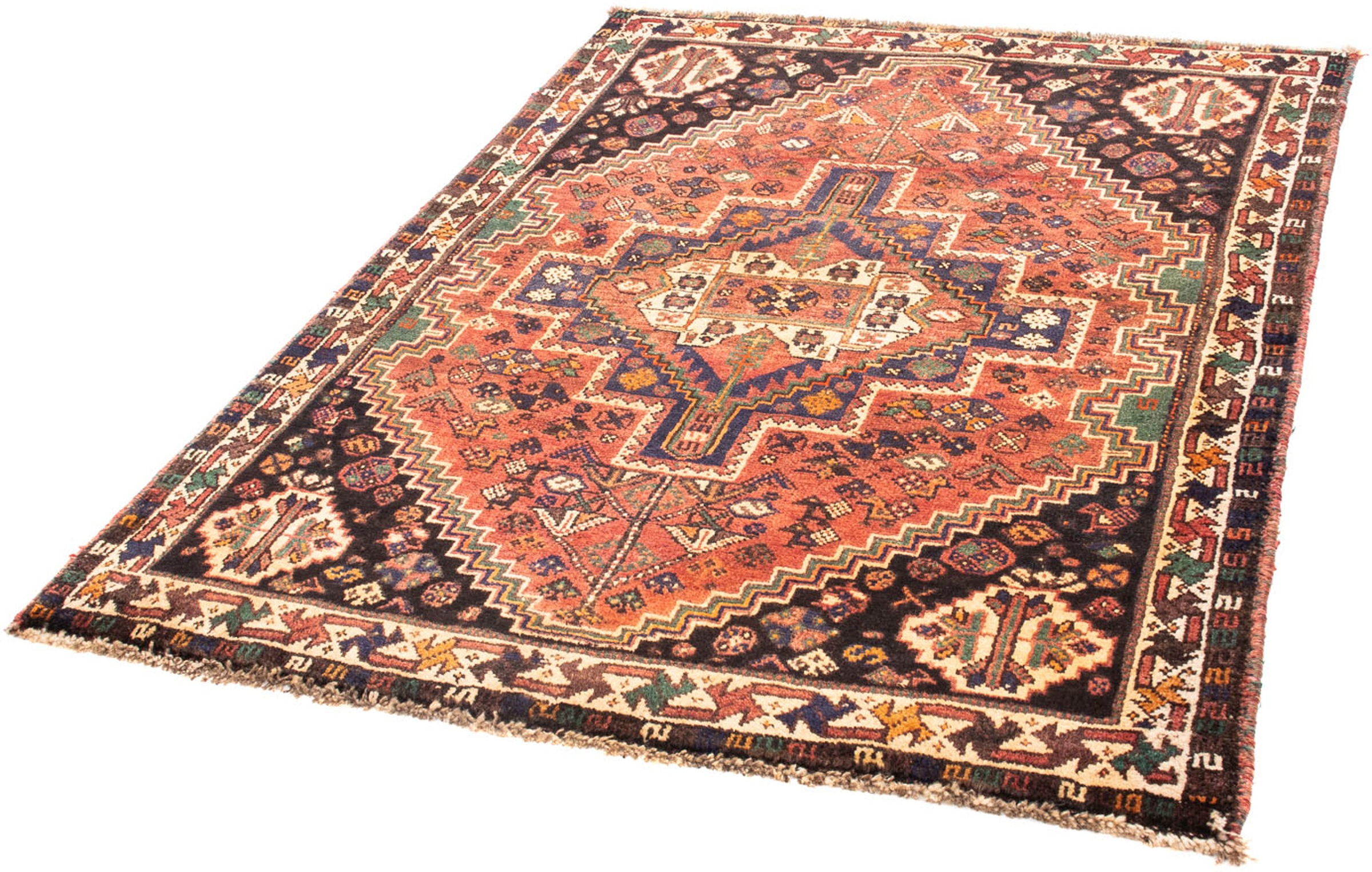 Image of morgenland Orientteppich »Perser - Nomadic - 154 x 114 cm - hellrot«, rechteckig, 10 mm Höhe, Wohnzimmer, Handgeknüpft, Einzelstück mit Zertifikat bei Ackermann Versand Schweiz