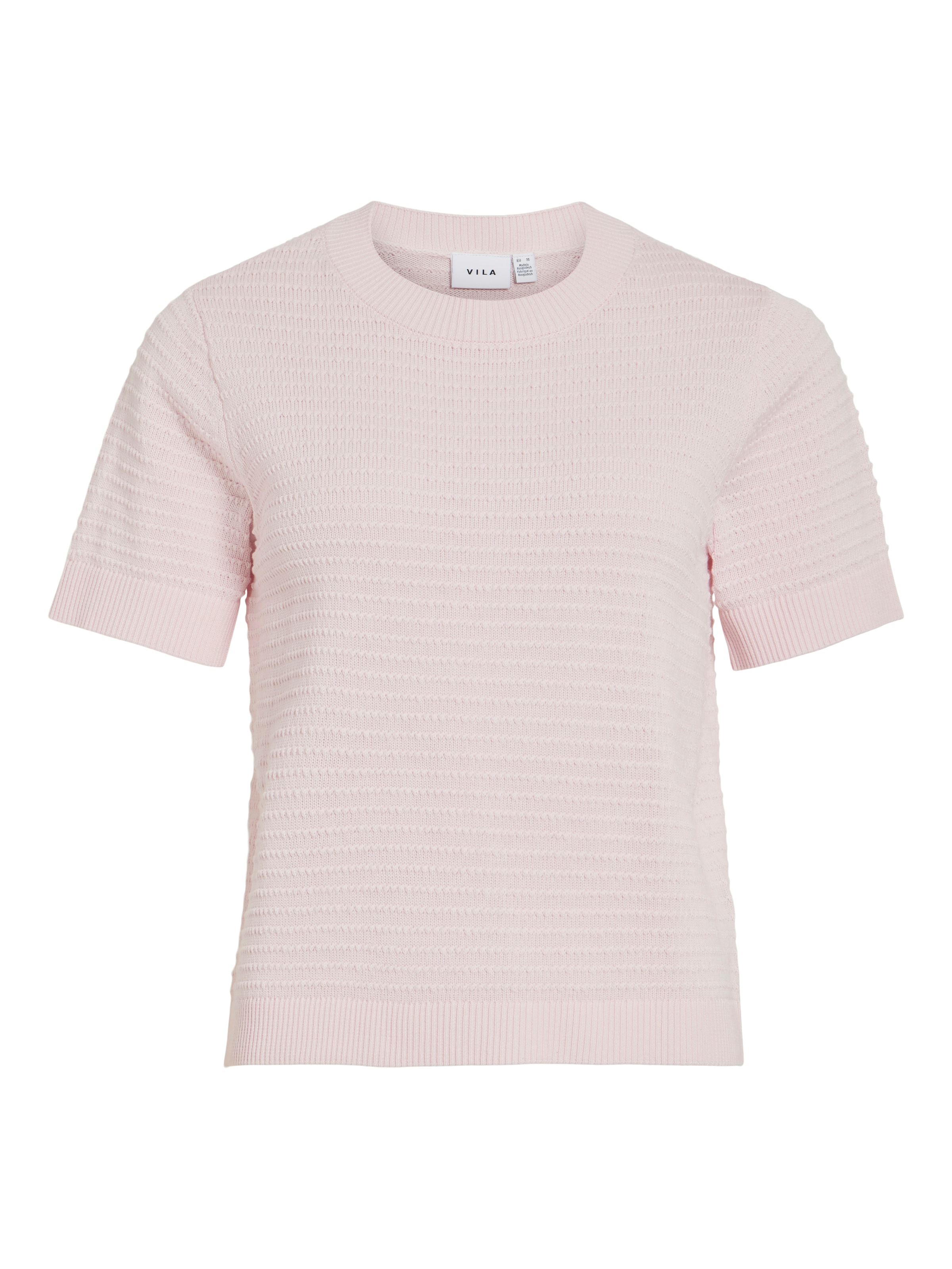 Vila Pull à manches courtes »VILOLLO O-NECK S/S DETAIL KNIT TOP- NOOS«