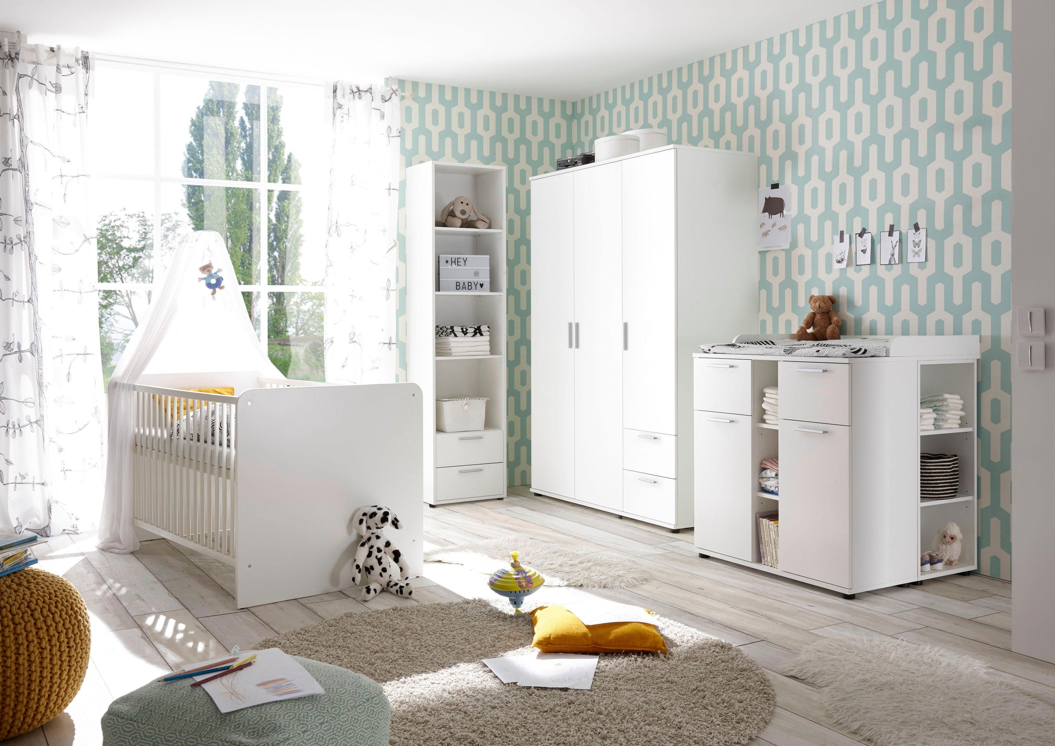 Image of Begabino Babyzimmer-Komplettset »Bibo«, (Set, 3 St., Bett, Wickelkommode, Schrank), Bett + Wickelkommode + 3-trg. Schrank bei Ackermann Versand Schweiz