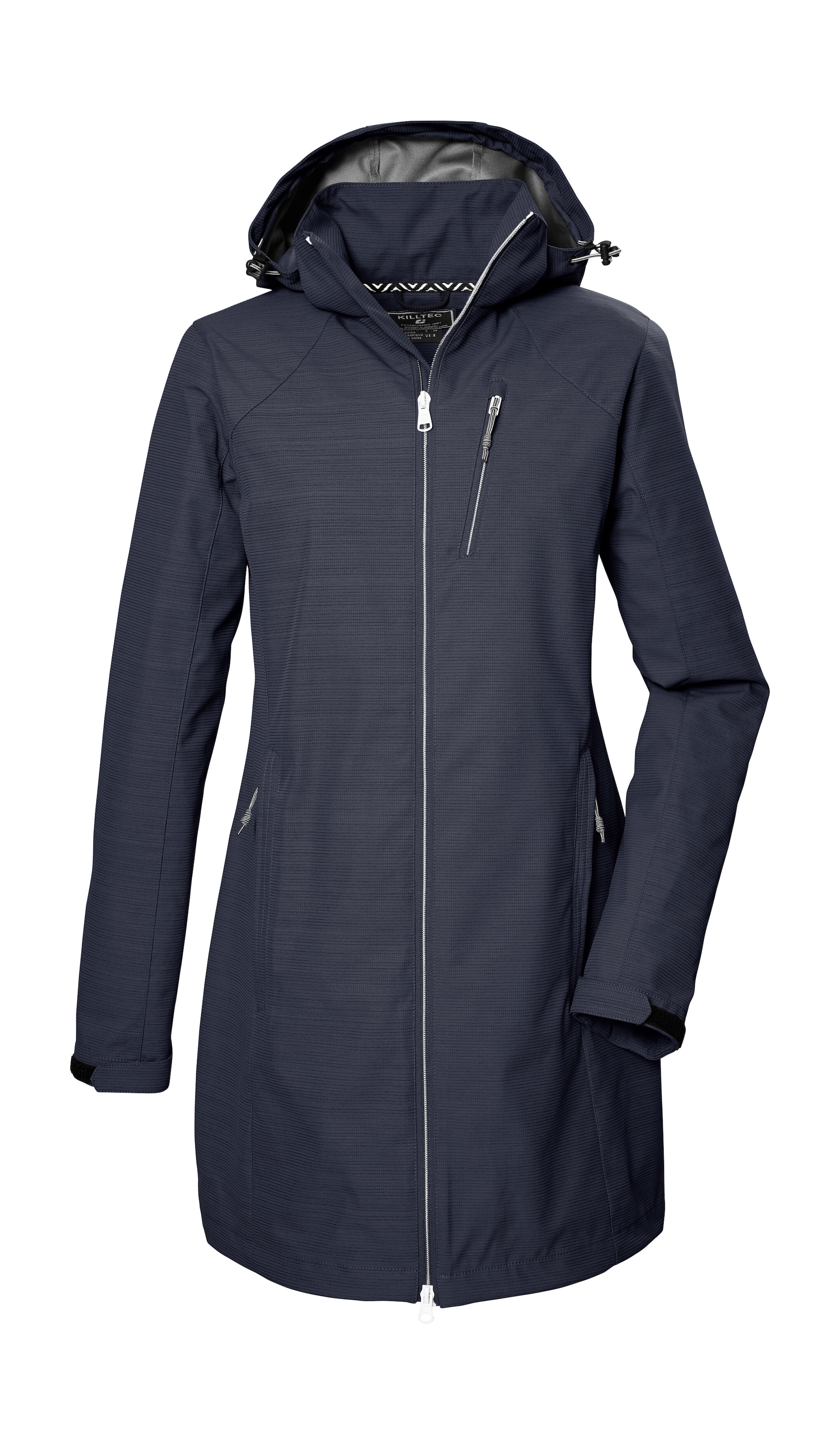 Killtec Softshellparka »KOS 57 WMN SFTSHLL PRK«, Wasserabweisender, atmungsaktiver Parka mit abnehmbarer Kapuze