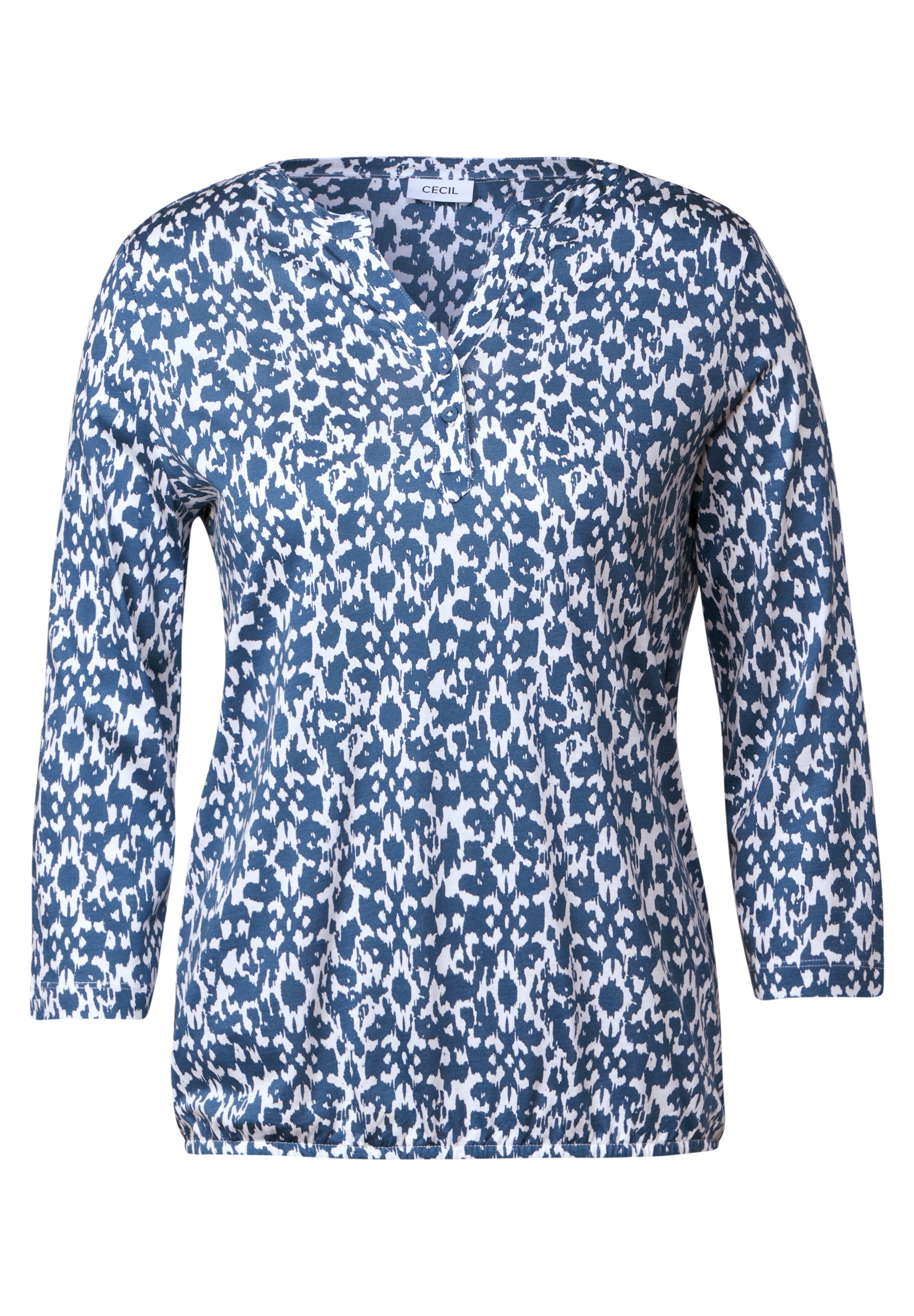 Cecil 3/4-Arm-Shirt, mit Minimal-Print und im Tunika-Look