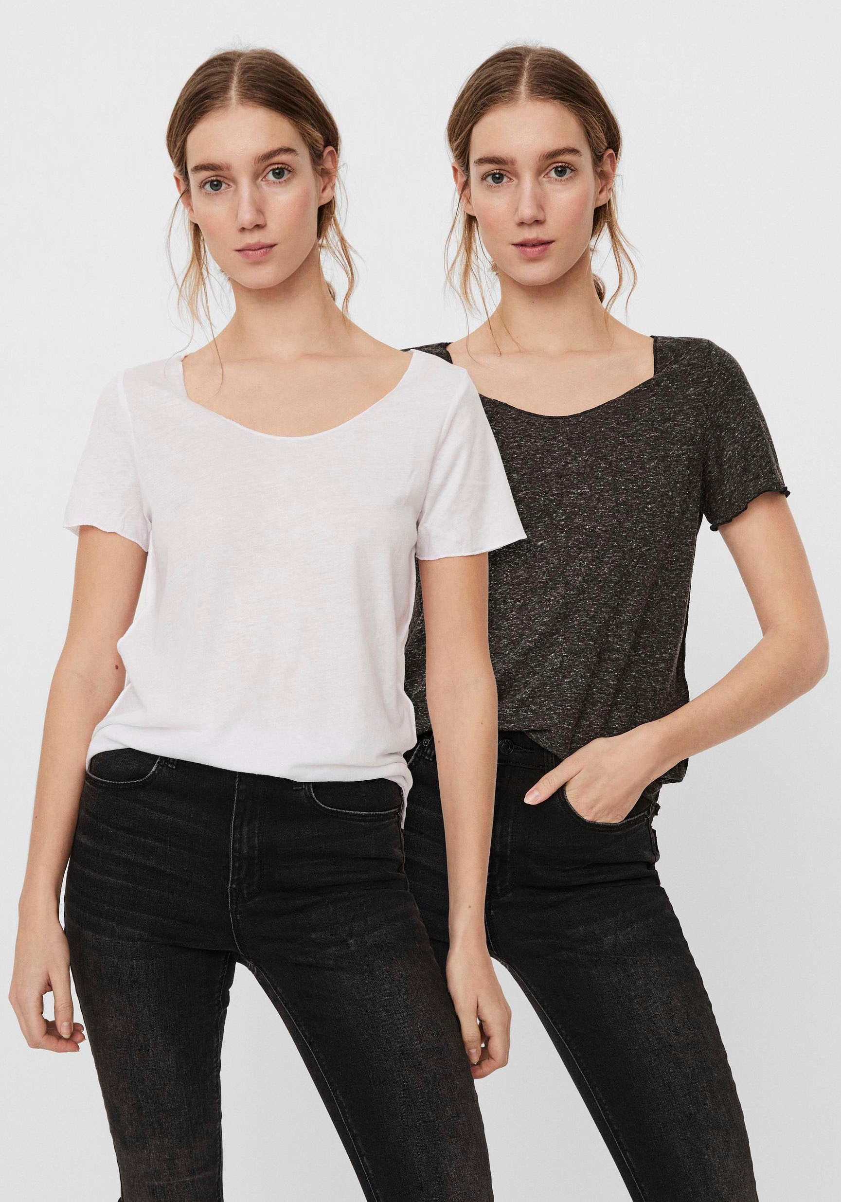 Image of Vero Moda Rundhalsshirt »VMLUA«, (2er-Pack) bei Ackermann Versand Schweiz