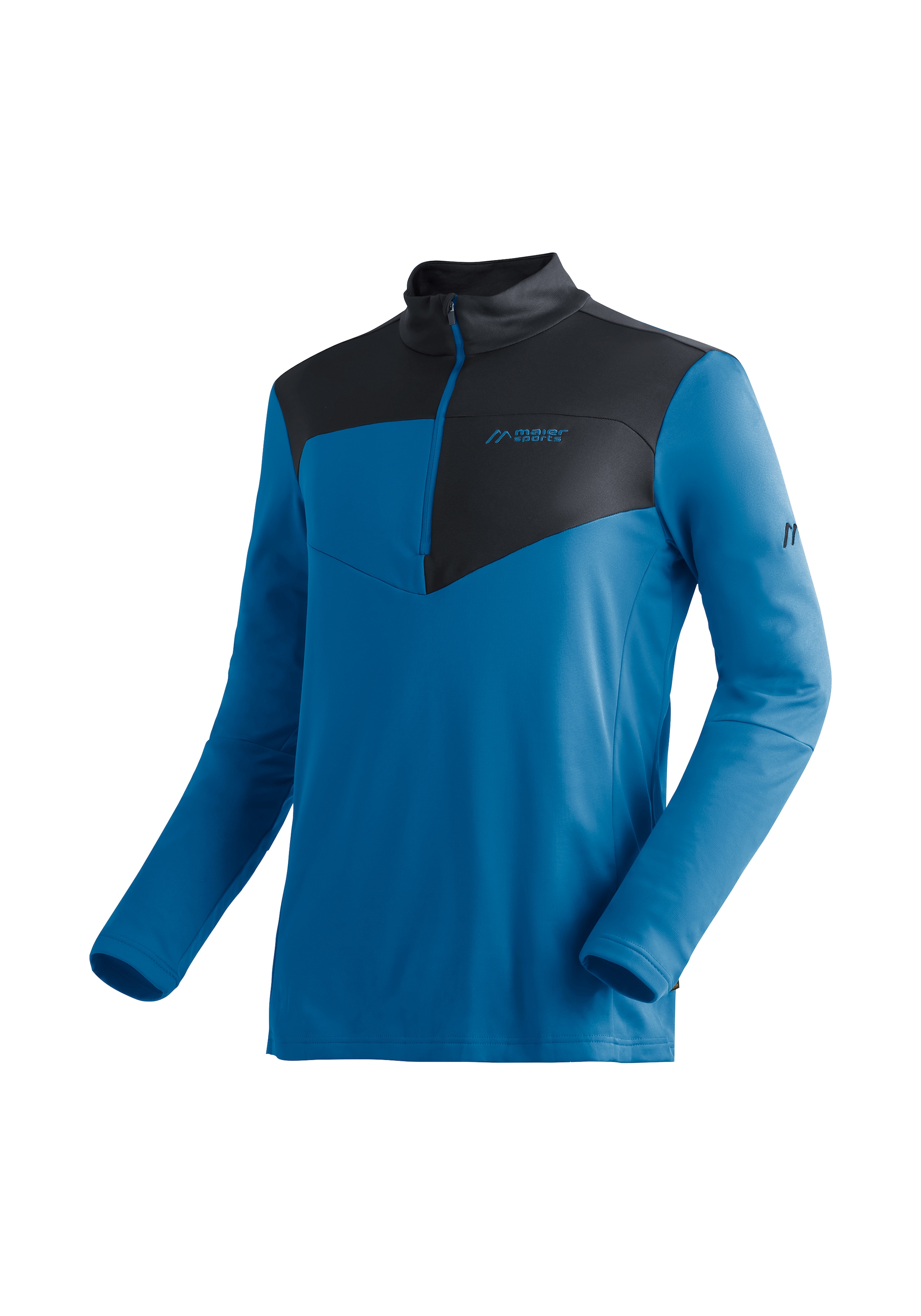 Maier Sports Rollkragenpullover »Felian«, Herren Midlayer, pflegeleichtes Half-Zip Fleece, Regular Fit