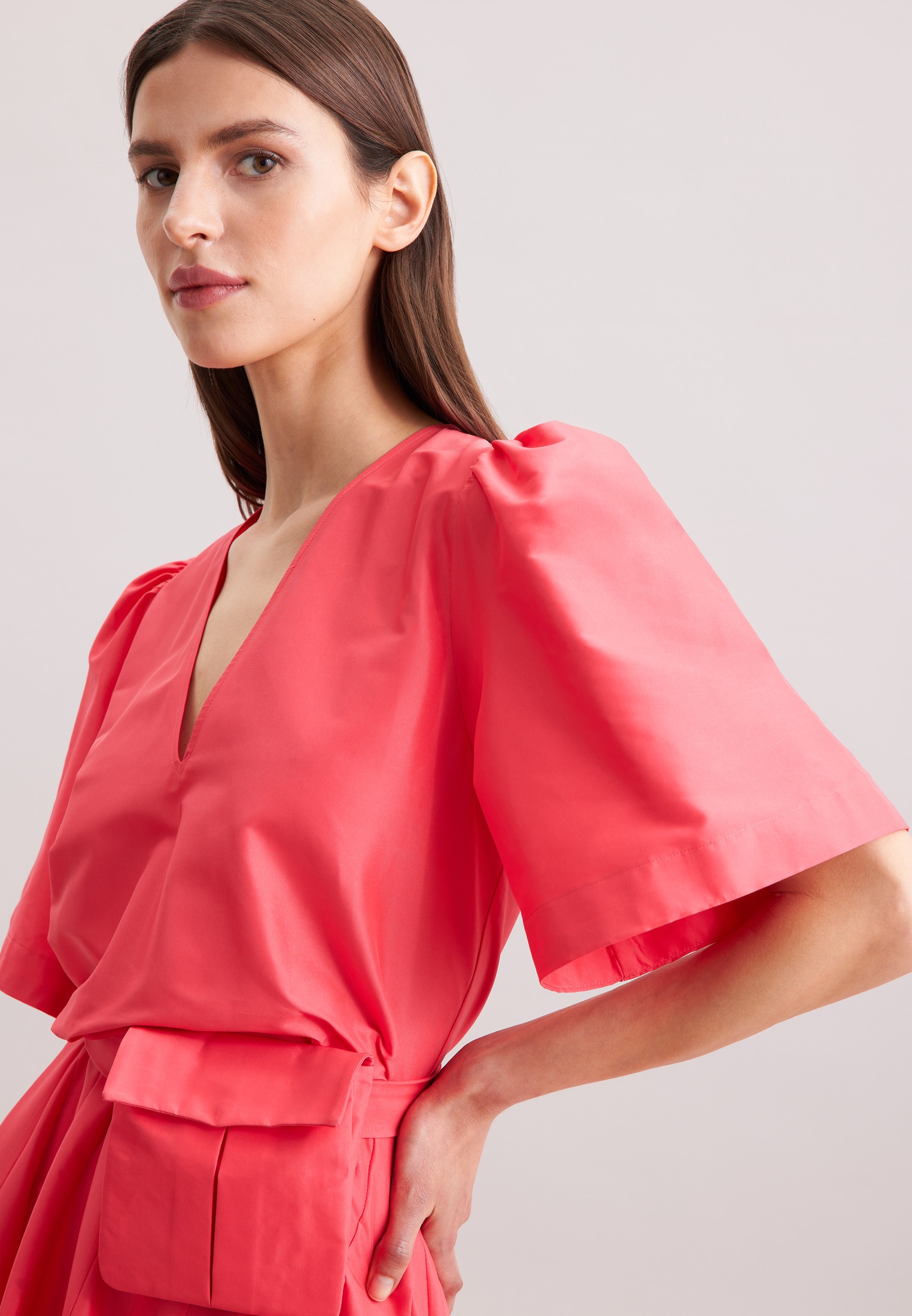 seidensticker Robe d'été »Schwarze Rose« V-Neck Uni