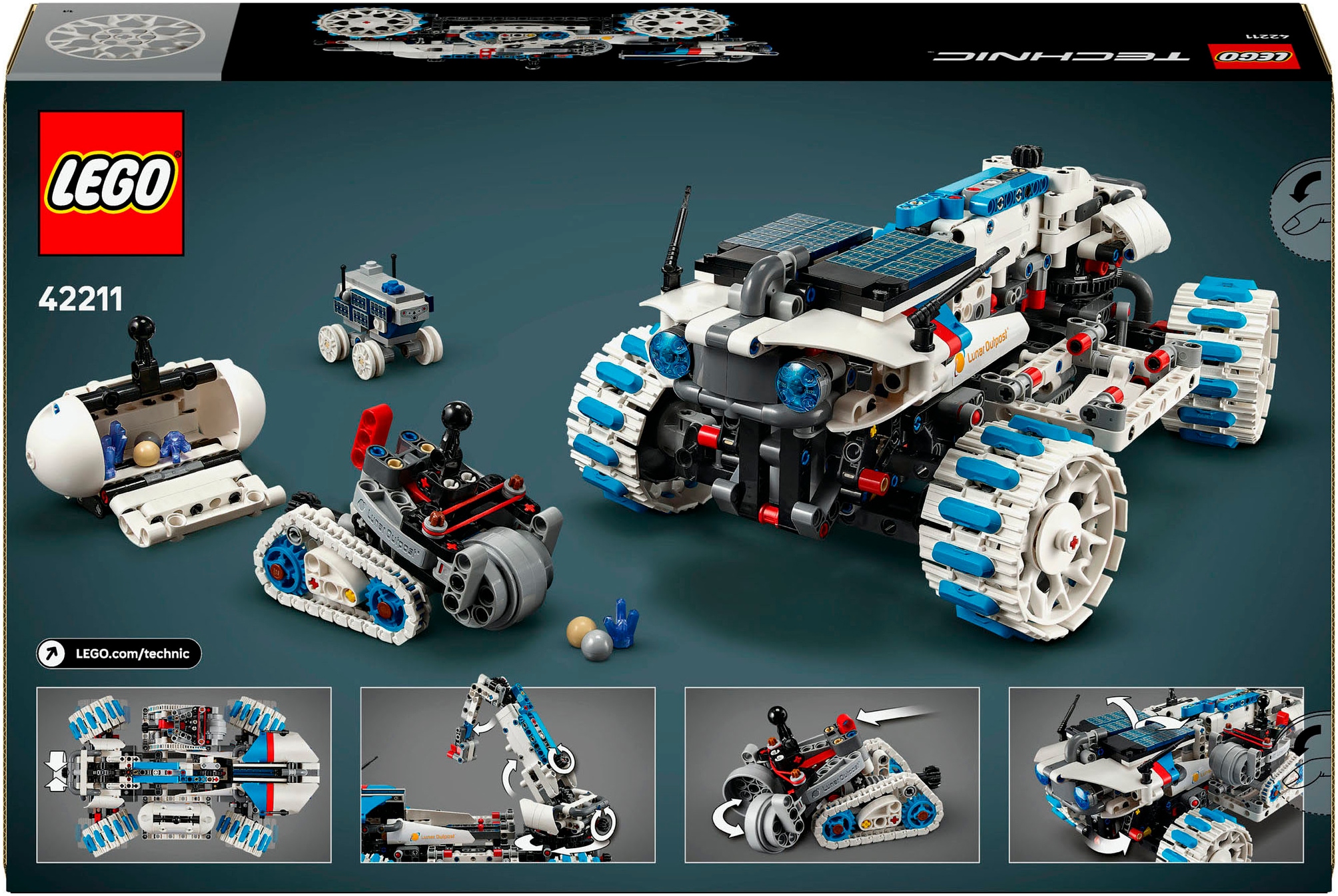 LEGO® Pions de construction »Lunar Outpost Mondrover-Raumfahrzeug (42211), LEGO Technic« Made in Europe