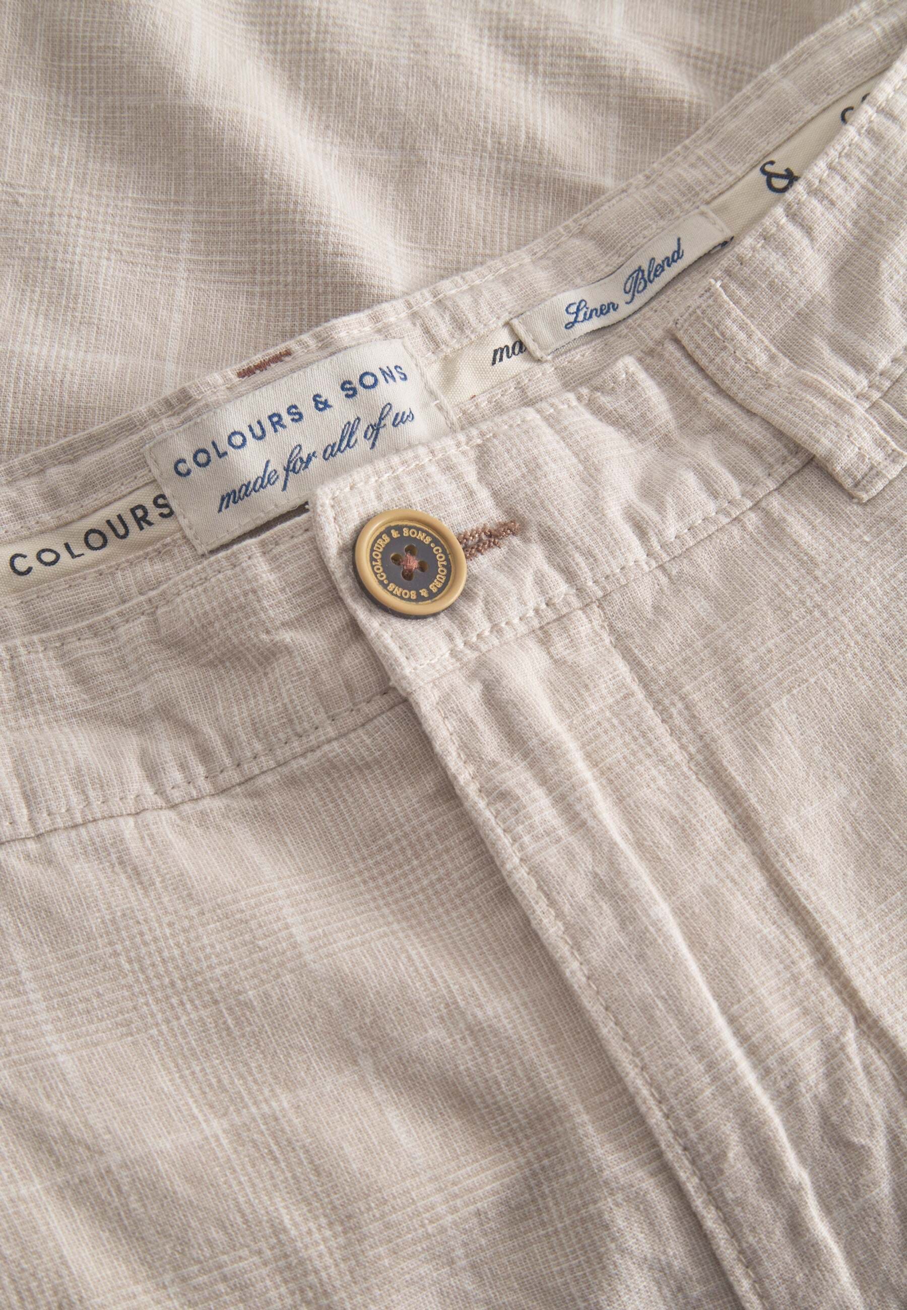 Leinenhose »Colours&Sons Shorts Linen Blend Check«