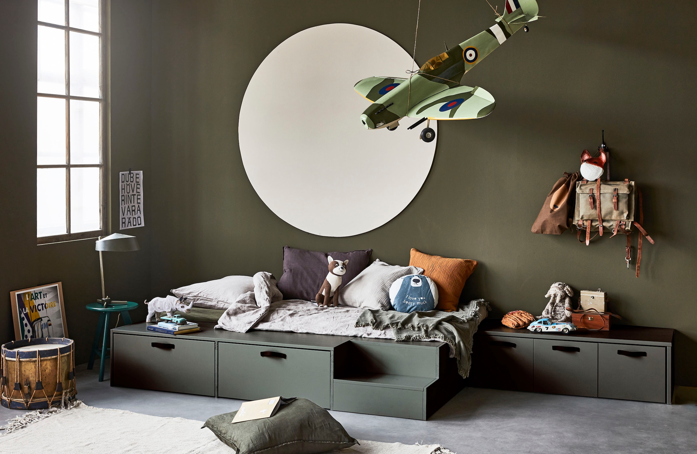 WOOOD Truhenbank »Stage FSC®-Kiefernholz massiv mit Ledergriff H 36 x B 120 x T 50 cm« Sitzfläche und Stauraum kombiniert, Einfach zu montierbar Pfleigleicht