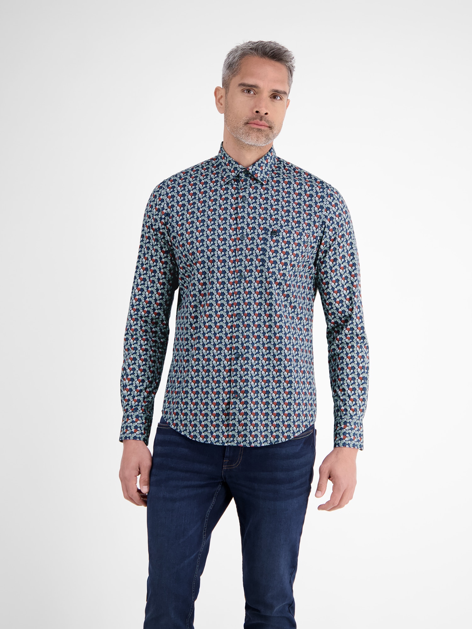 LERROS Chemise à manches longues »Herren Langarmhemd, modisch gemustert«