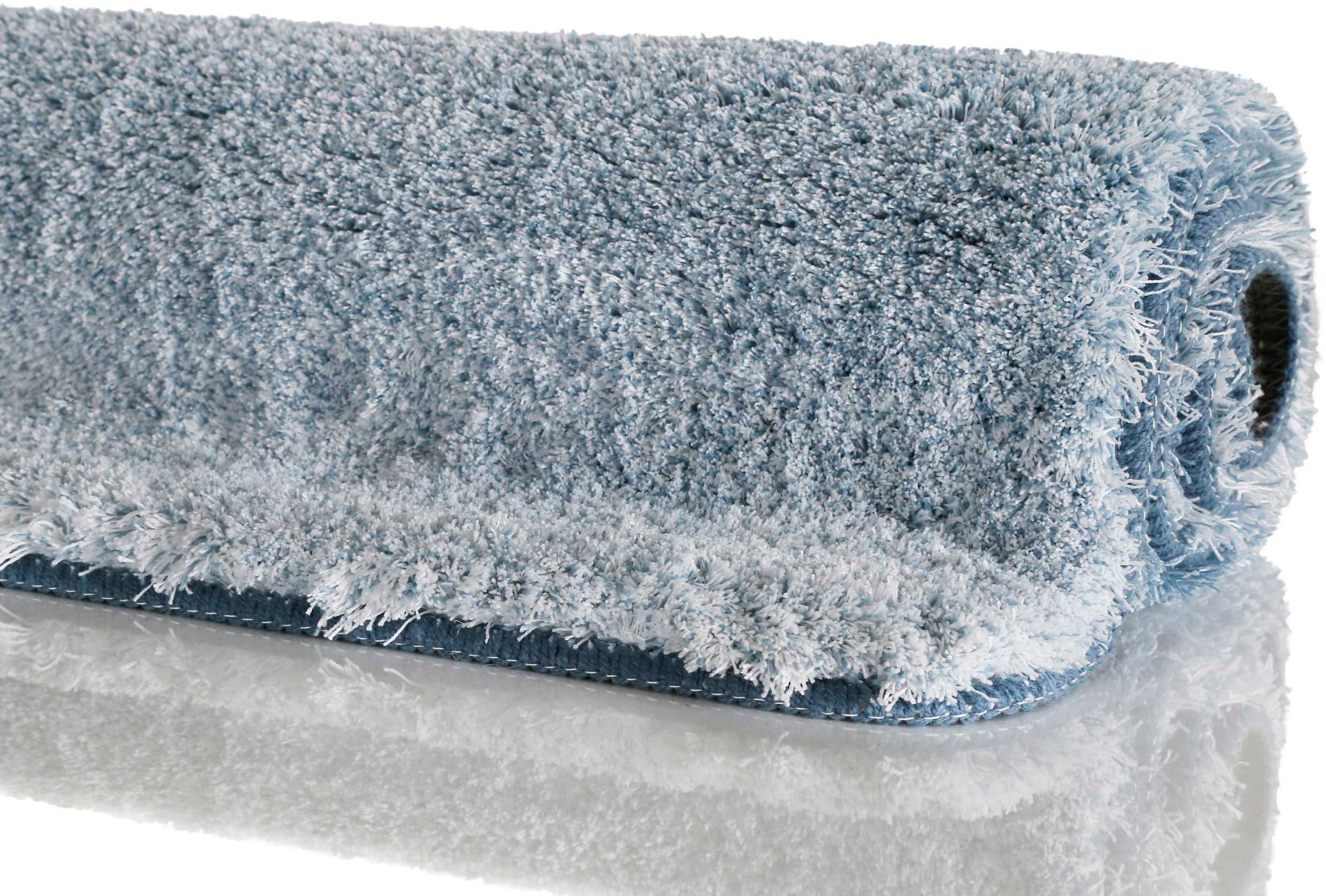 Wecon home Basics Badematte »Luuk WB-2705«, Höhe 25 mm, rutschhemmend beschichtet, fussbodenheizungsgeeignet-schnell trocknend, trendiger Farbverlauf, waschbar, weicher Badezimmerteppich