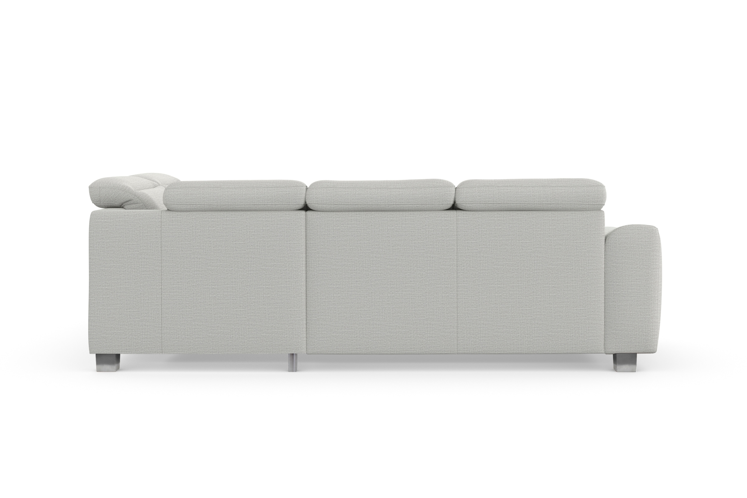 sit&more Ecksofa »Dundee L-Form« mit Federkern und Edelstahlfüssen, wahlweise mit Kopfteilverstellung