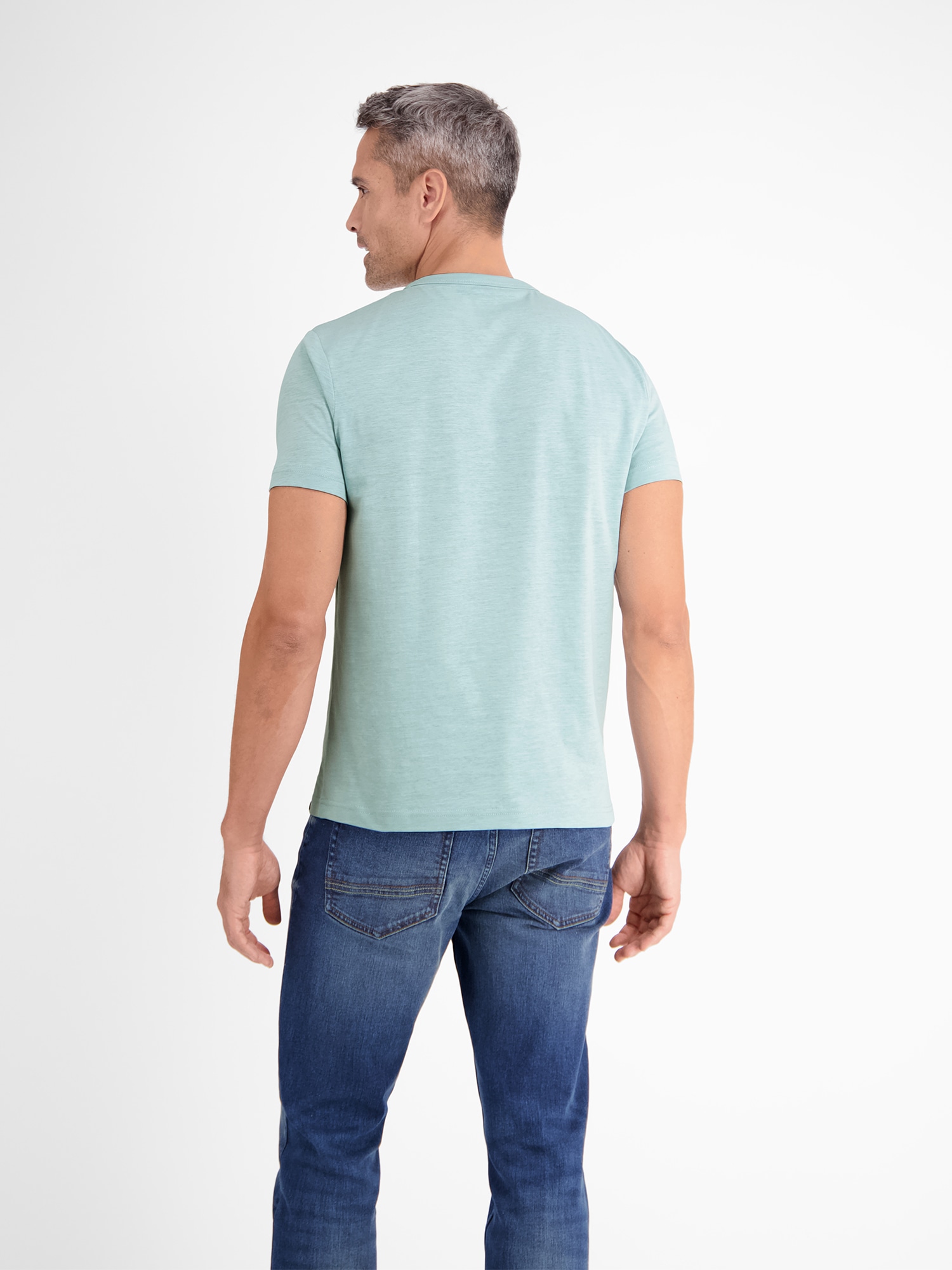 LERROS T-Shirt »Unifarbenes T-Shirt mit Print«