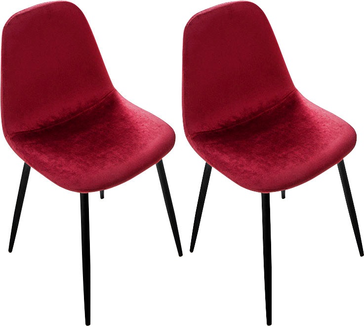 Image of Paroli Polsterstuhl »Skadi«, (Set), 2 St., Velourstoff fein, (2 oder 4 Stück), mit Veloursbezug und in 2 Gestellfarben bei Ackermann Versand Schweiz