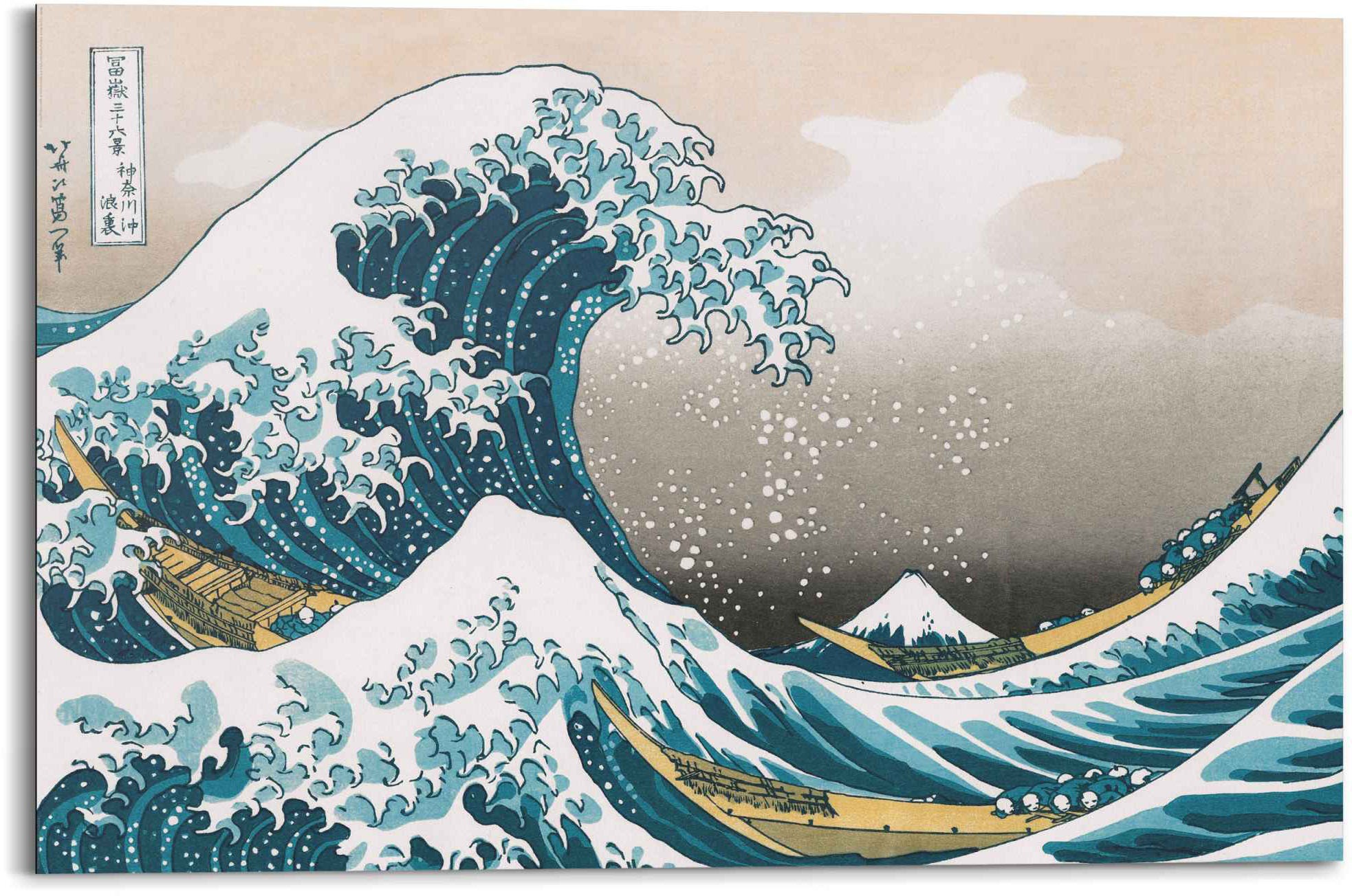 Image of Reinders! Wandbild »Wandbild Die grosse Welle Mer - Wilde Wellen - Hokusai - Golf van Kanagawa«, Kunst, (1 St.) bei Ackermann Versand Schweiz