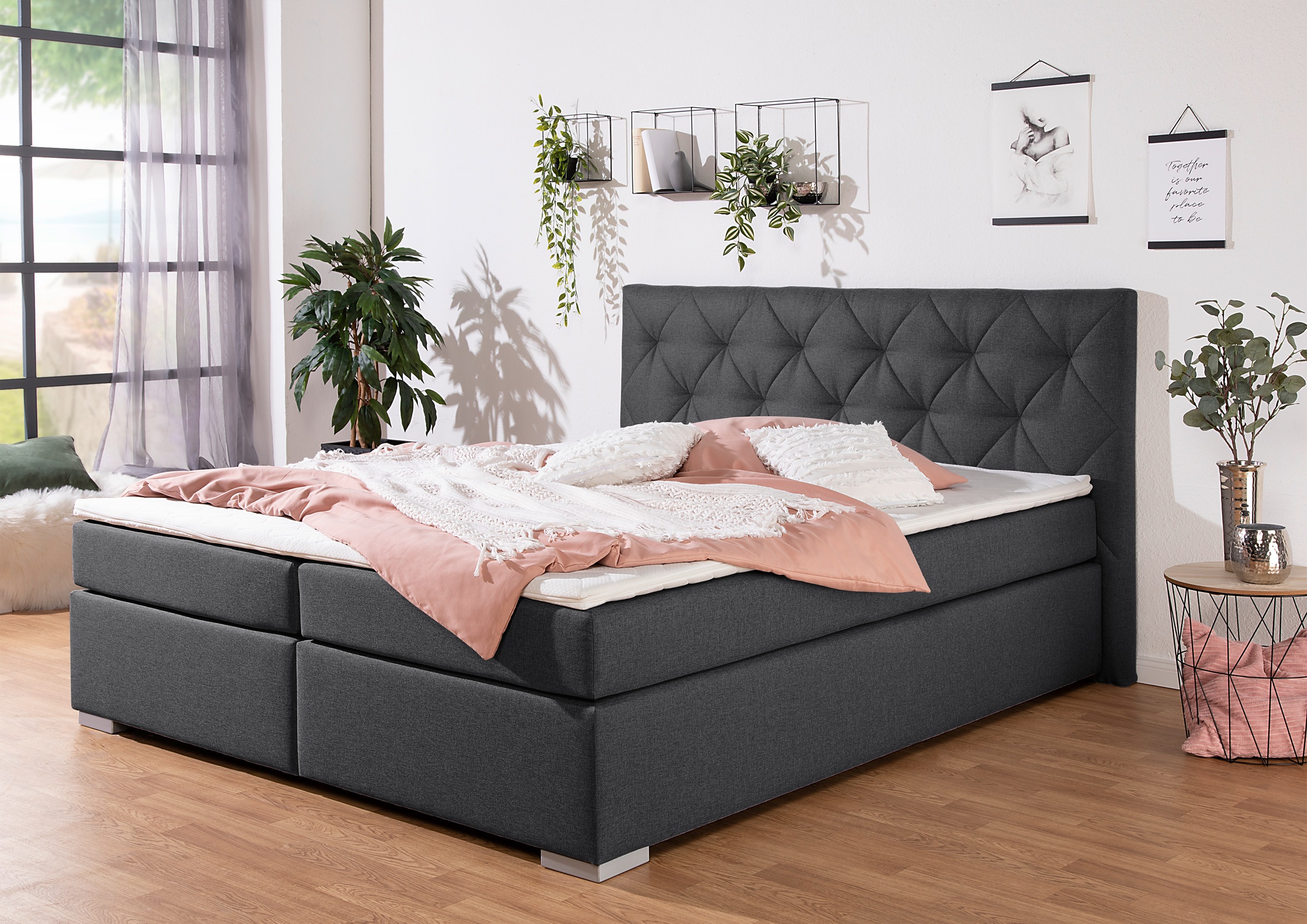 Image of Home affaire Boxbett "Tynan" wahlweise mit Bettkasten, in H2, H3 & H4 erhältilich