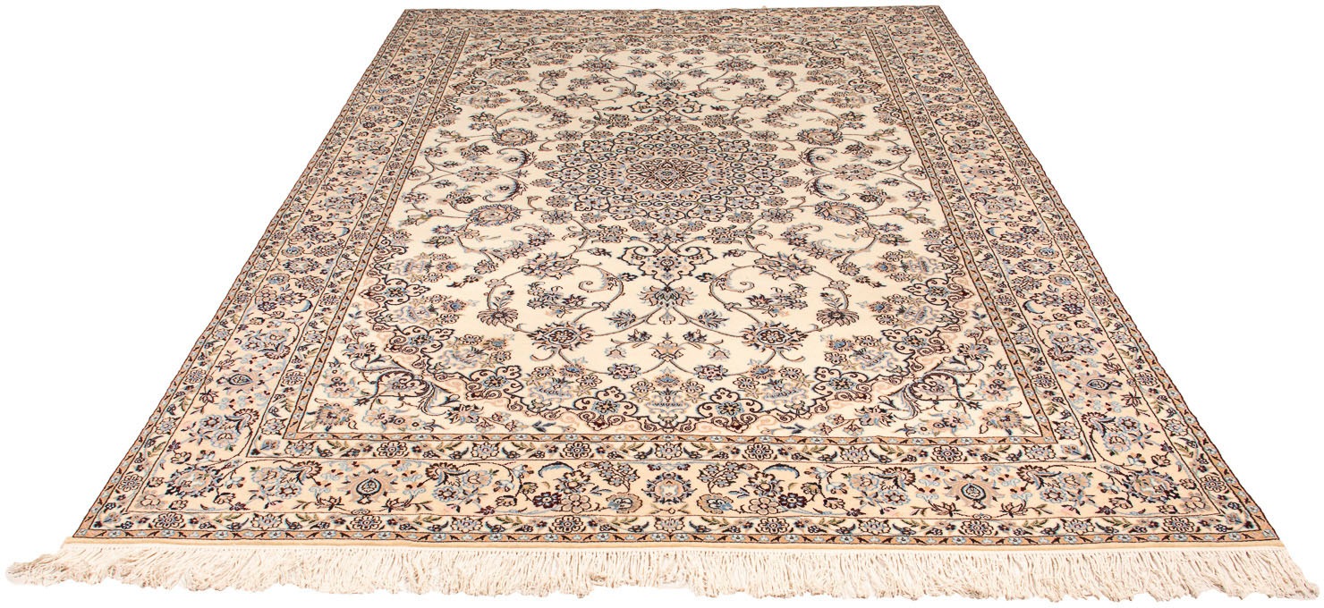 Image of morgenland Orientteppich »Perser - Nain - Royal - 326 x 210 cm - beige«, rechteckig, 10 mm Höhe, Wohnzimmer, Handgeknüpft, Einzelstück mit Zertifikat bei Ackermann Versand Schweiz