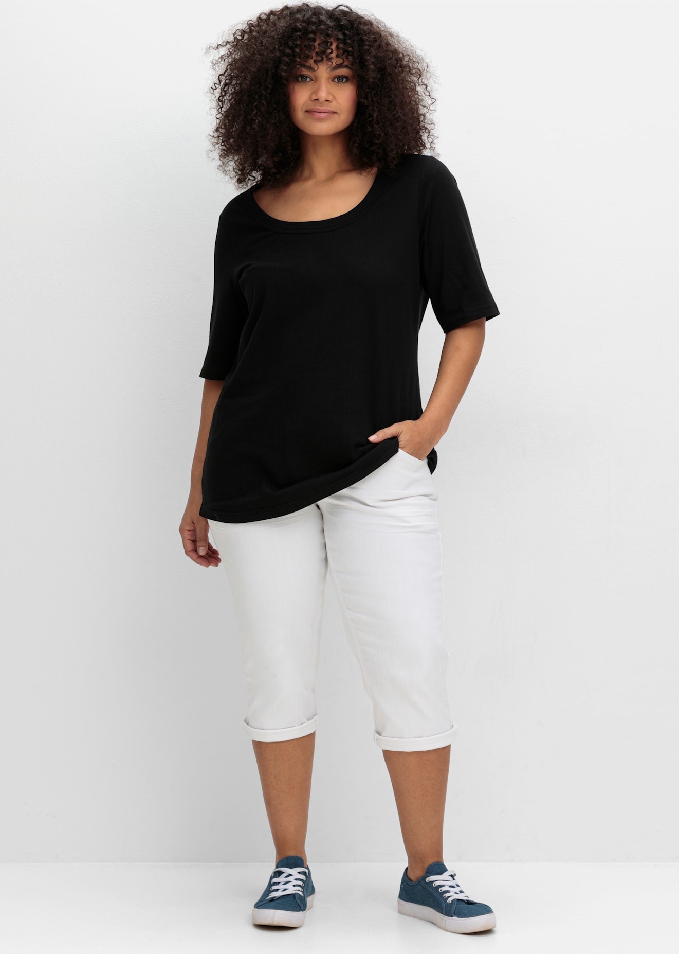 Sheego T-Shirt »T-Shirt«, (1 tlg.)