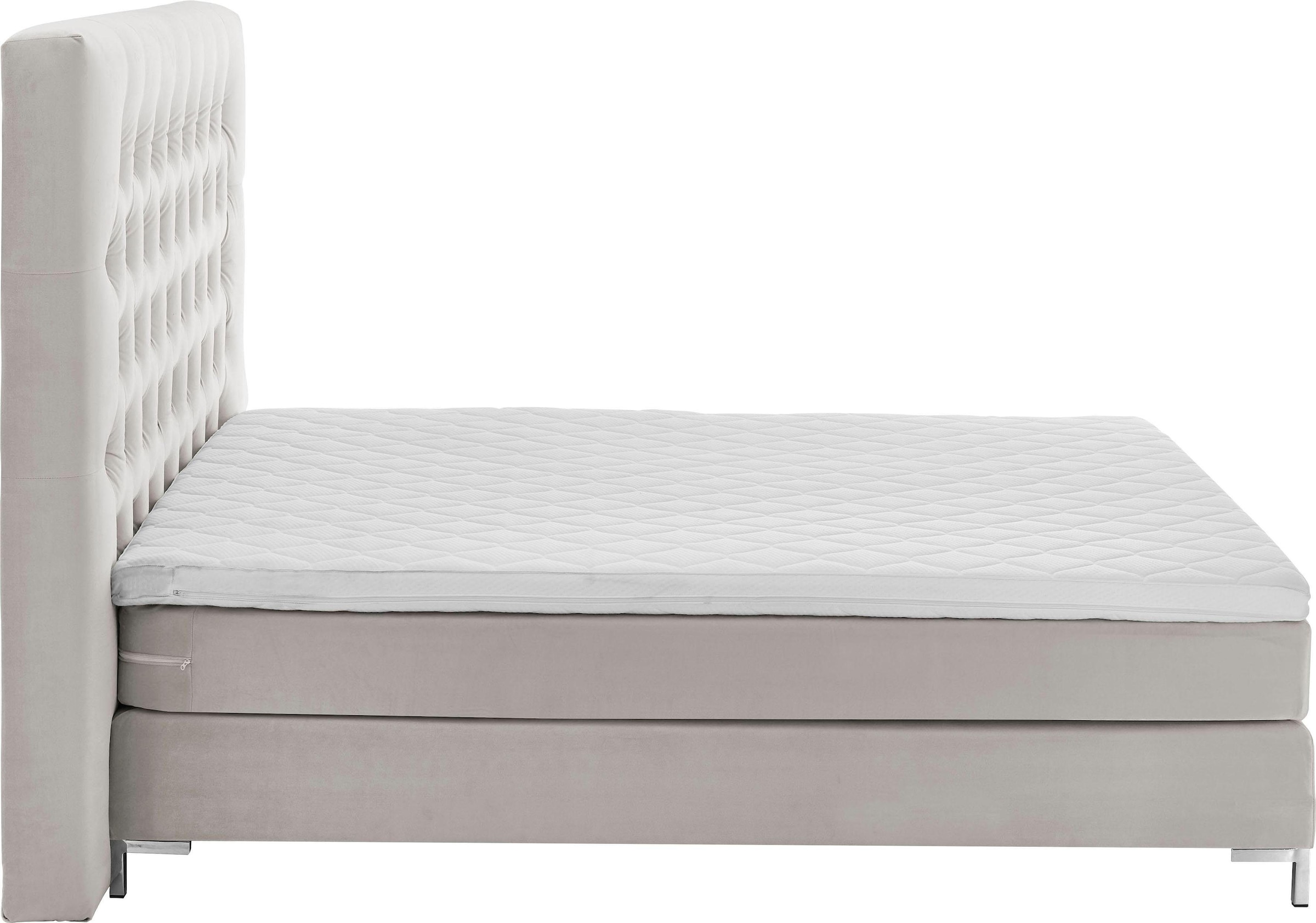 ATLANTIC home collection Boxspringbett »Ronja«, mit Topper und extra hohem Kopfteil