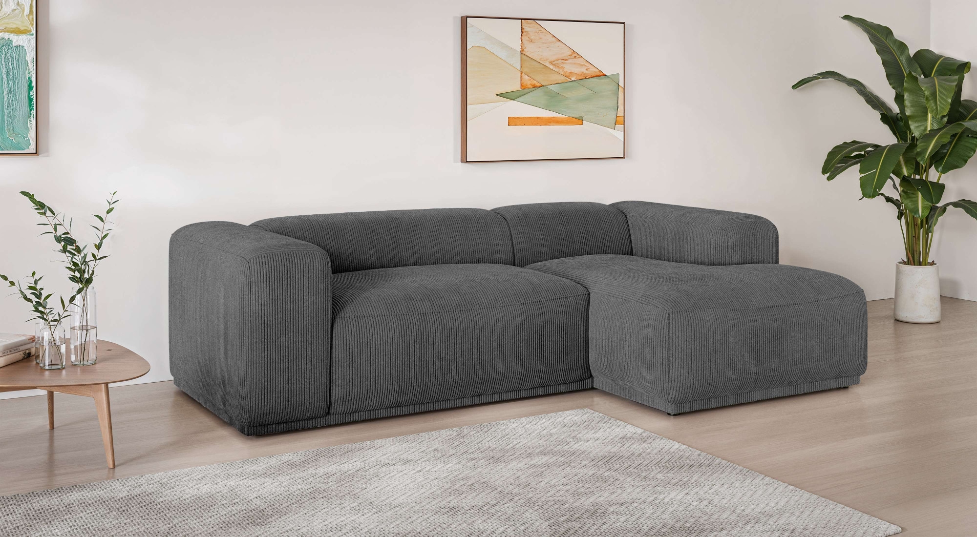 s.Oliver Ecksofa »EMMERIK Designersofa, L-Form mit Wellenfederung, B/T/H: 260/155/73 cm« hoher Sitzkomfort, gemütlich und modern, auch in Cord