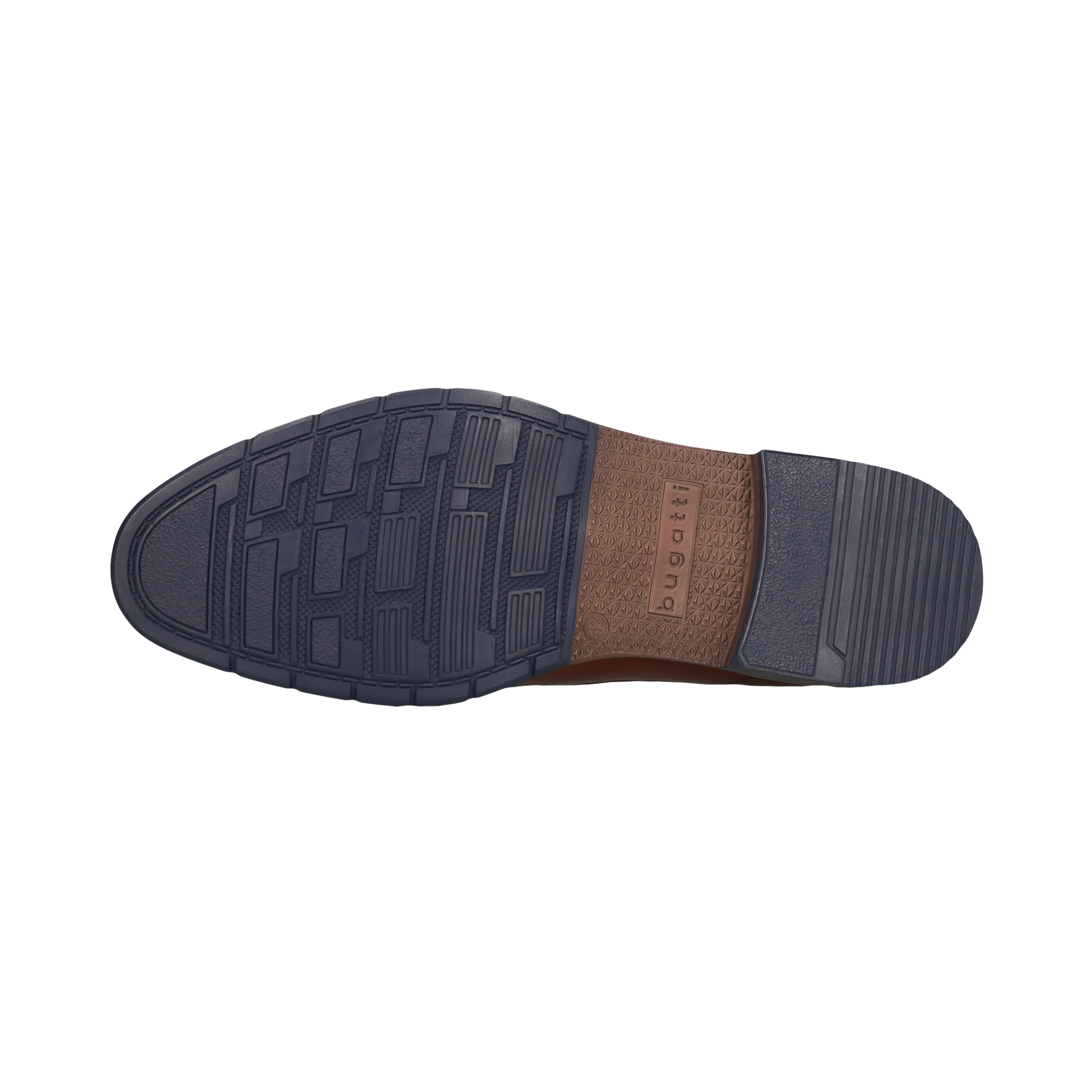 bugatti Schnürschuh  , Blockabsatz, Abendschuh, Businessschuh mit Logoprägung