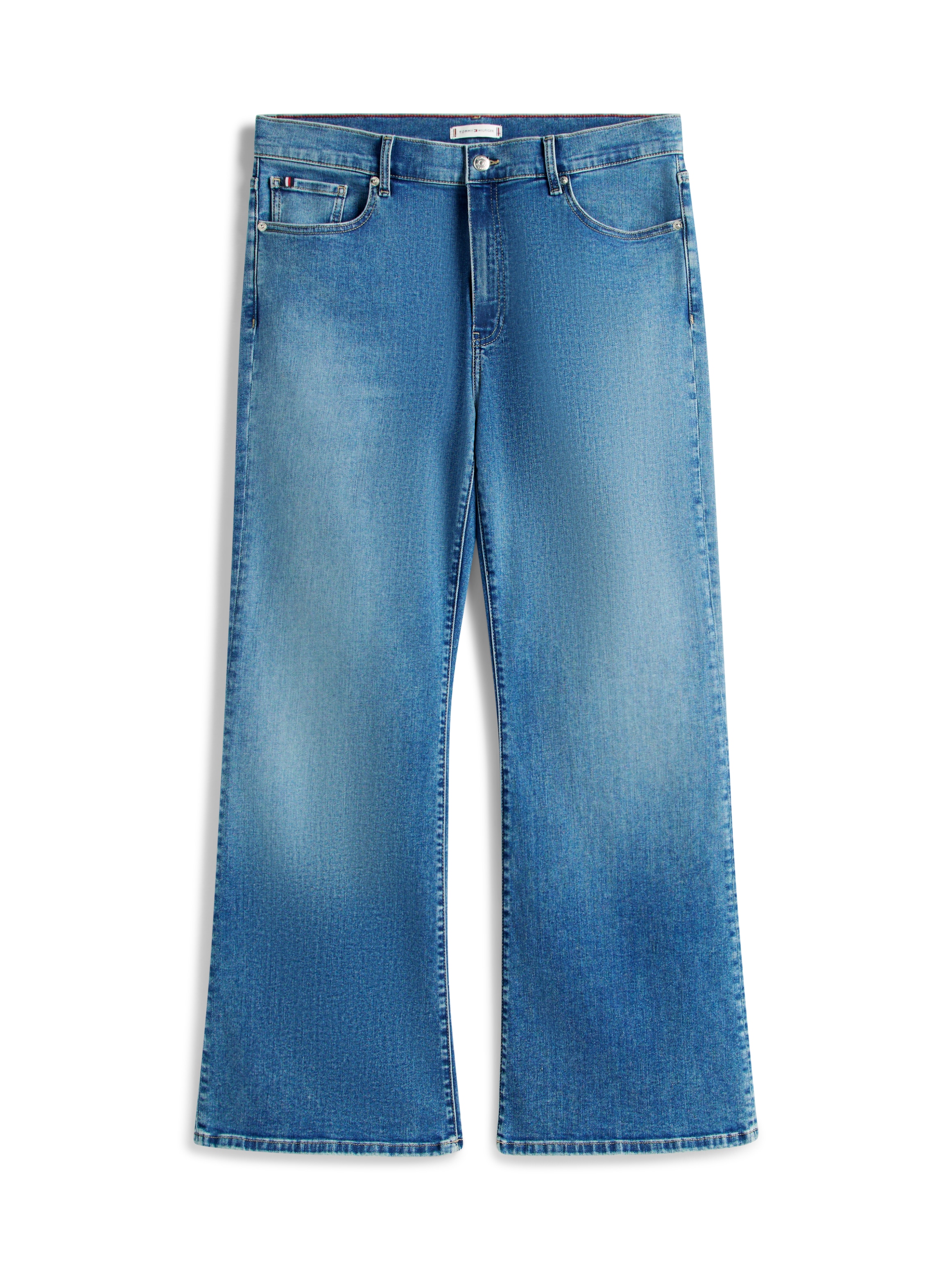 Tommy Hilfiger Curve Jeans bootcut »CRV DNM FINN FLARE RW« in grossen Grössen, in ausgestellter Form