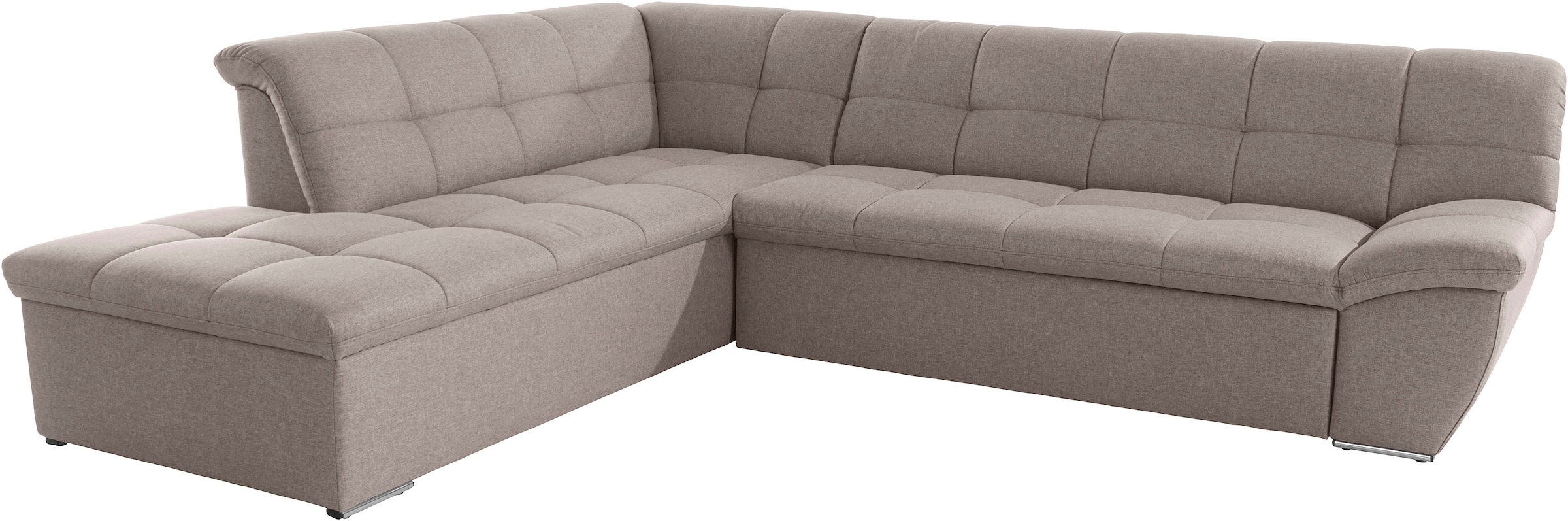 DOMO collection Ecksofa »Lagoa L-Form«, wahlweise mit Bettfunktion, frei im Raum stellbar, grosse Farbvielfalt