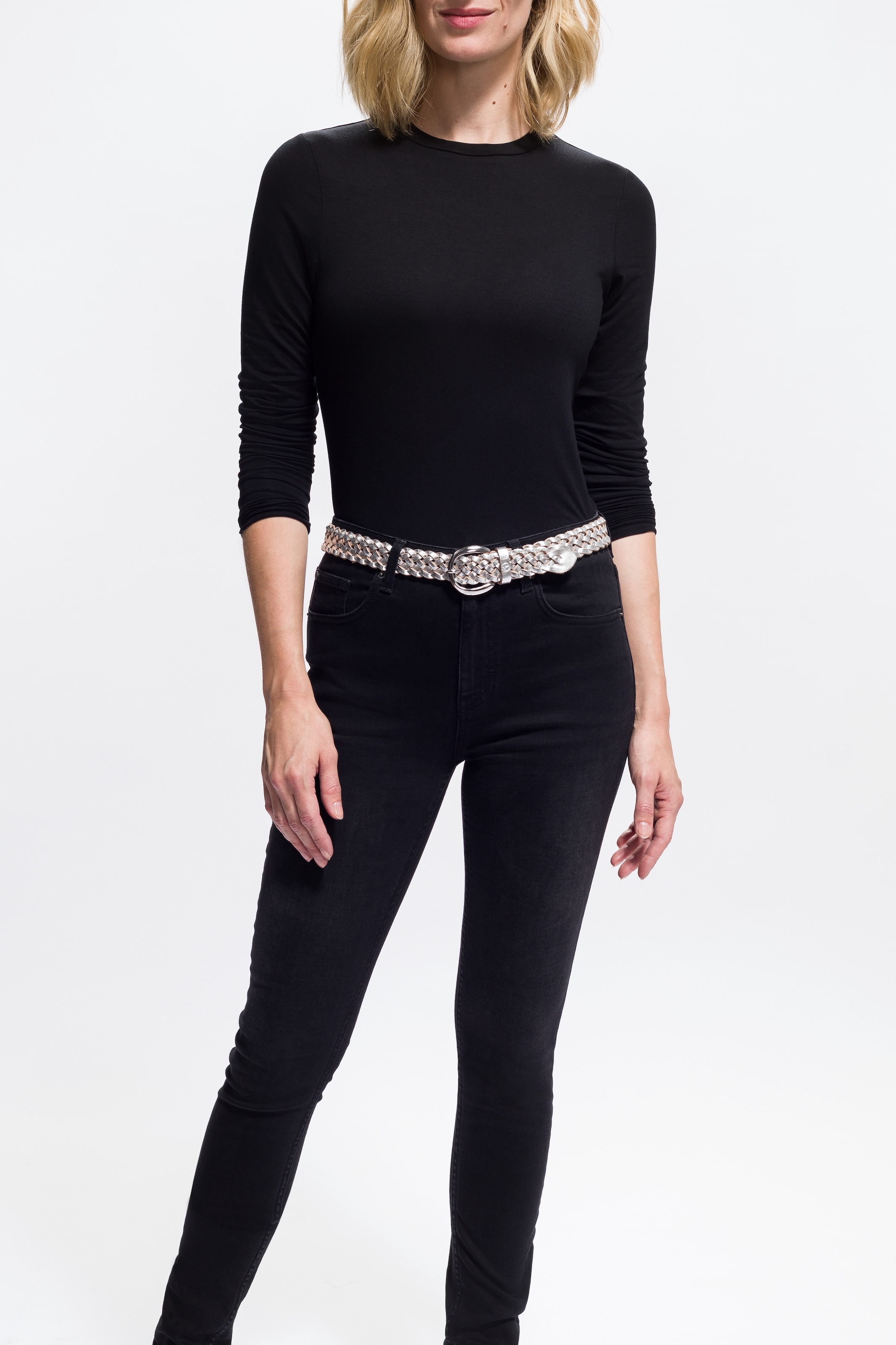 Tamaris Ceinture tressée »"Dana Silver"« 1 cuis avec apparence tressée moderne, en cuir, fermable à toutes les longueurs
