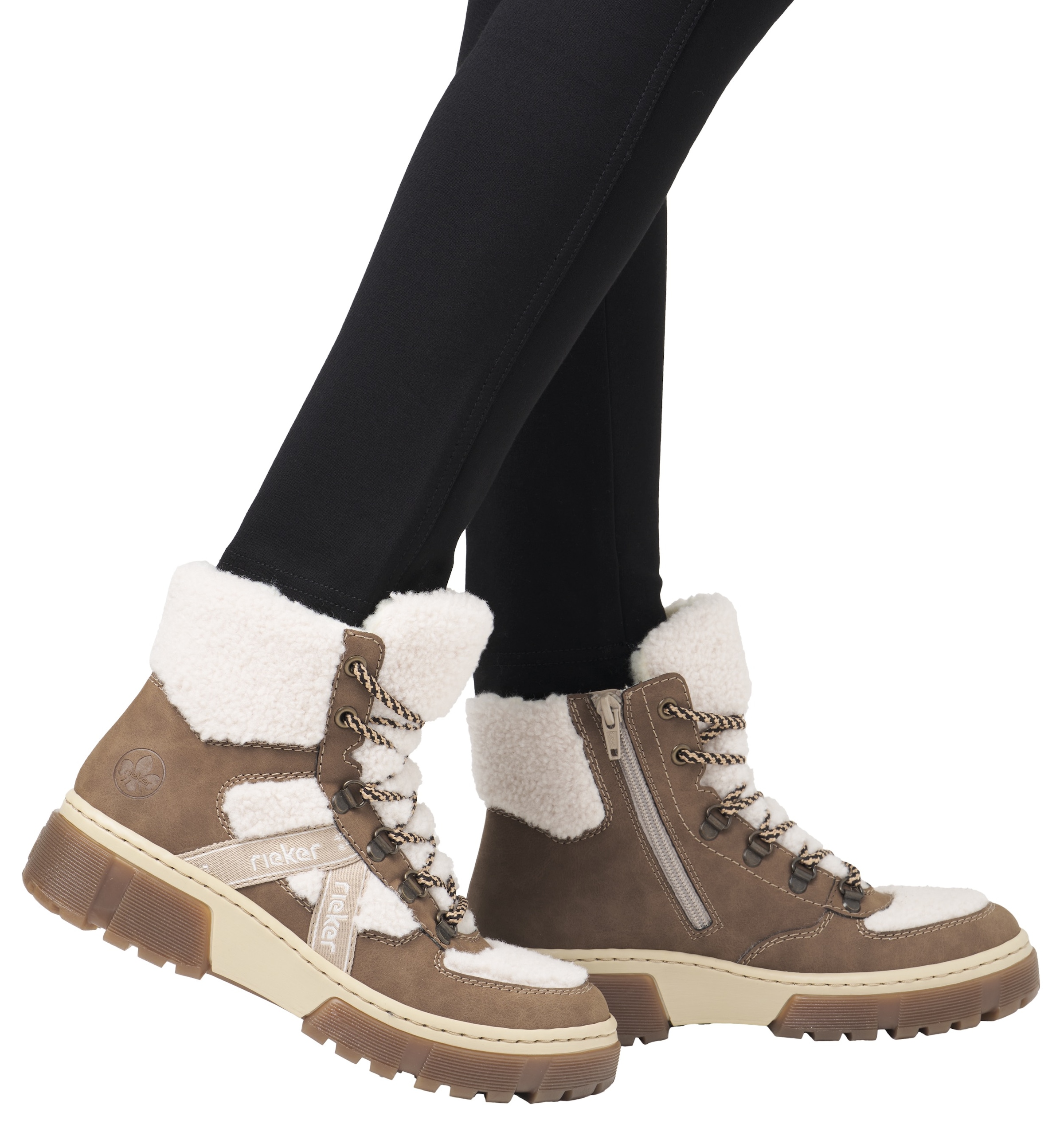 Rieker Winterboots, Schnürboots, Snowboots, Profilsohle, mit Innenreissverschluss