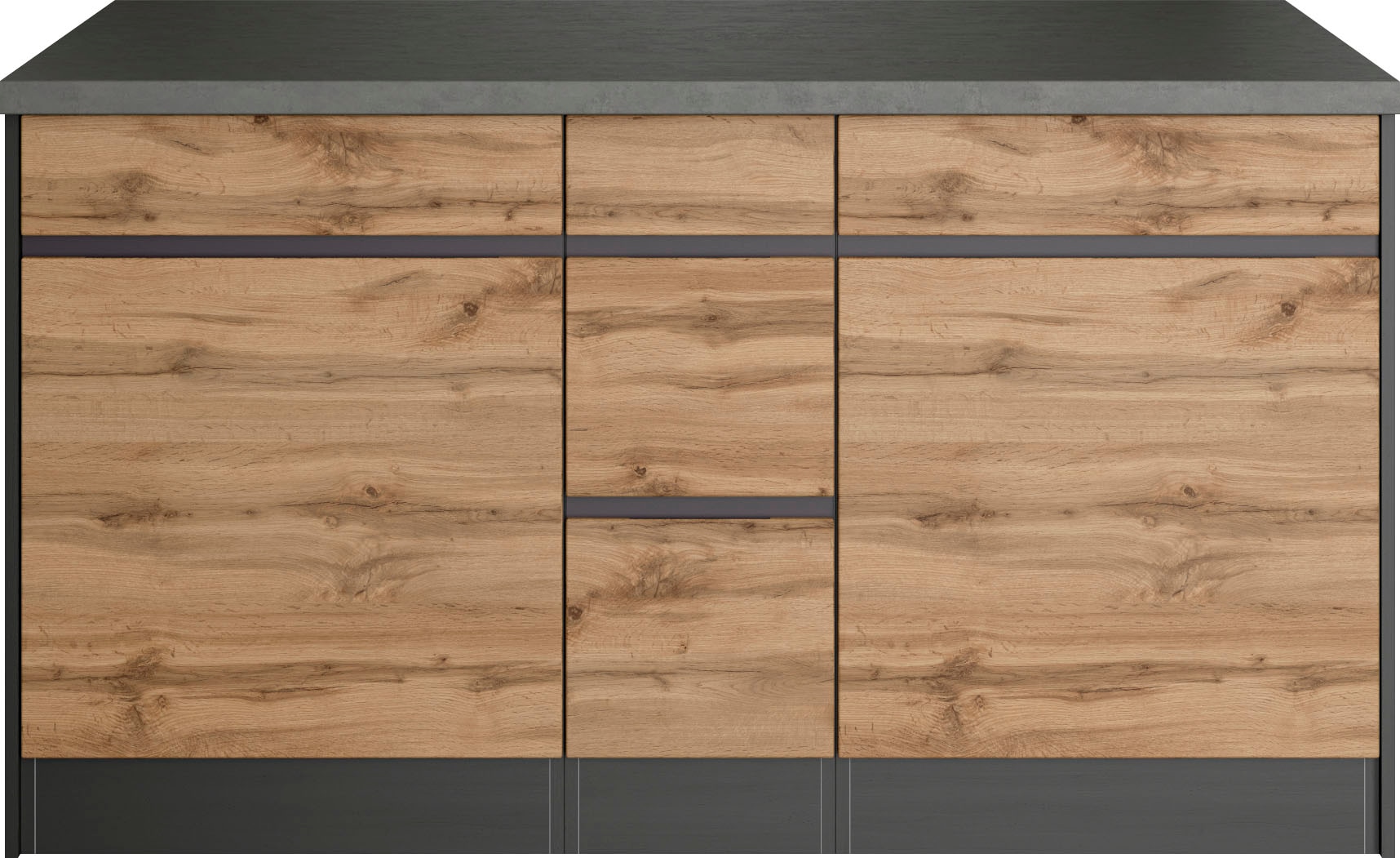 KOCHSTATION Kochinsel »KS-Riesa« Breite 153 cm, Tiefe 100 cm, MDF-Fronten