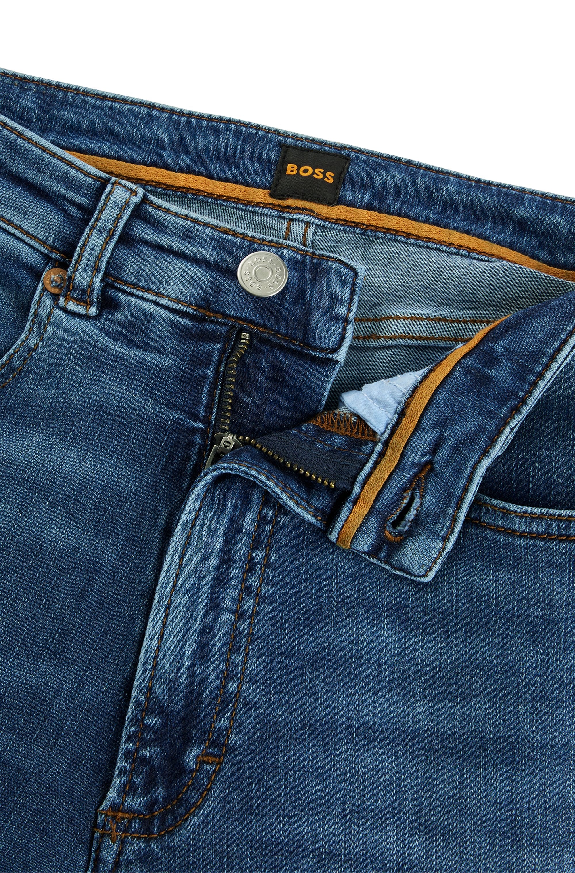 BOSS ORANGE Slim-fit-Jeans »C_ROSA HR 2.0«, mit Leder-Badge