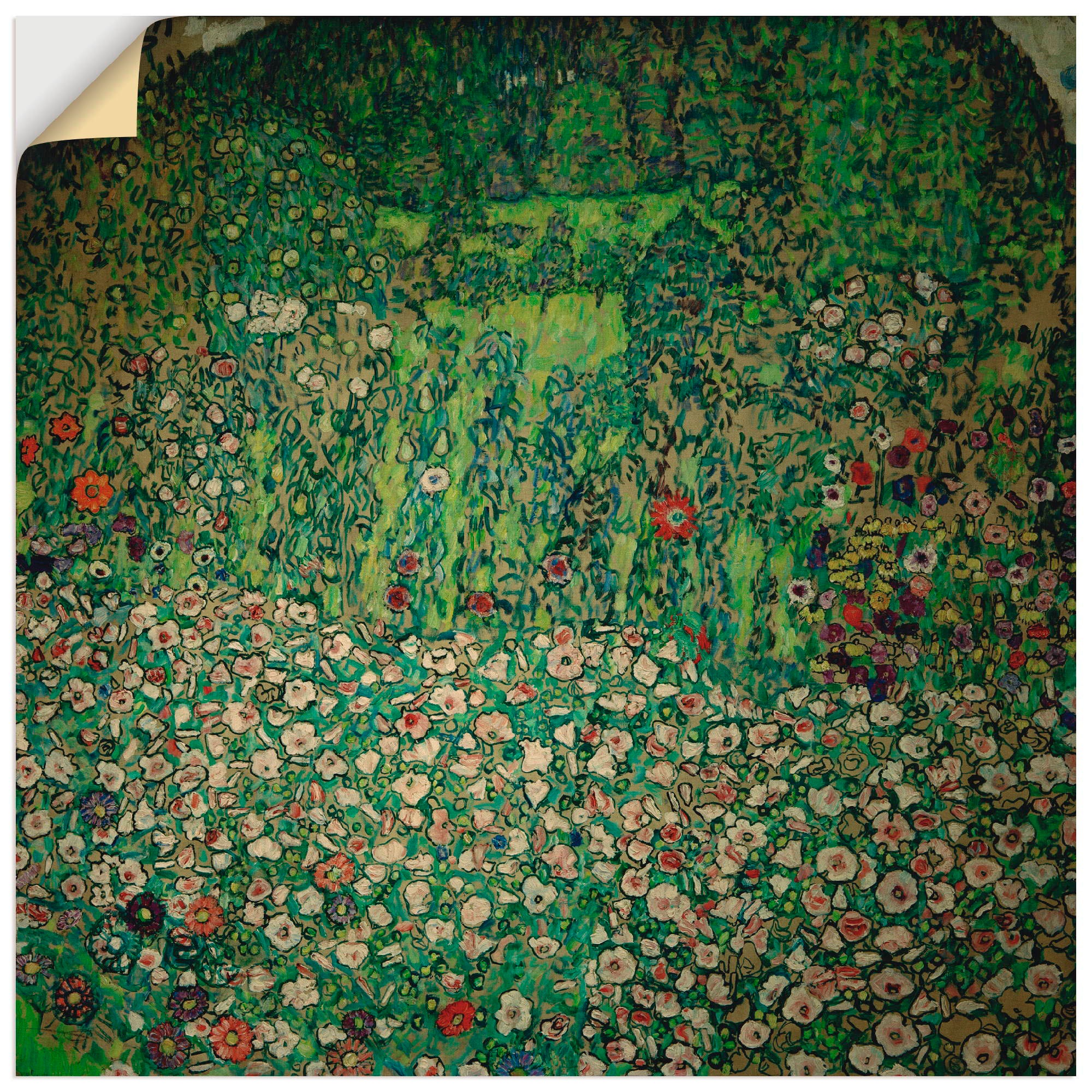 Image of Artland Wandbild »Gartenlandschaft mit Bergkuppe (Gartenlandschaft)«, Garten, (1 St.), in vielen Grössen & Produktarten -Leinwandbild, Poster, Wandaufkleber / Wandtattoo auch für Badezimmer geeignet bei Ackermann Versand Schweiz