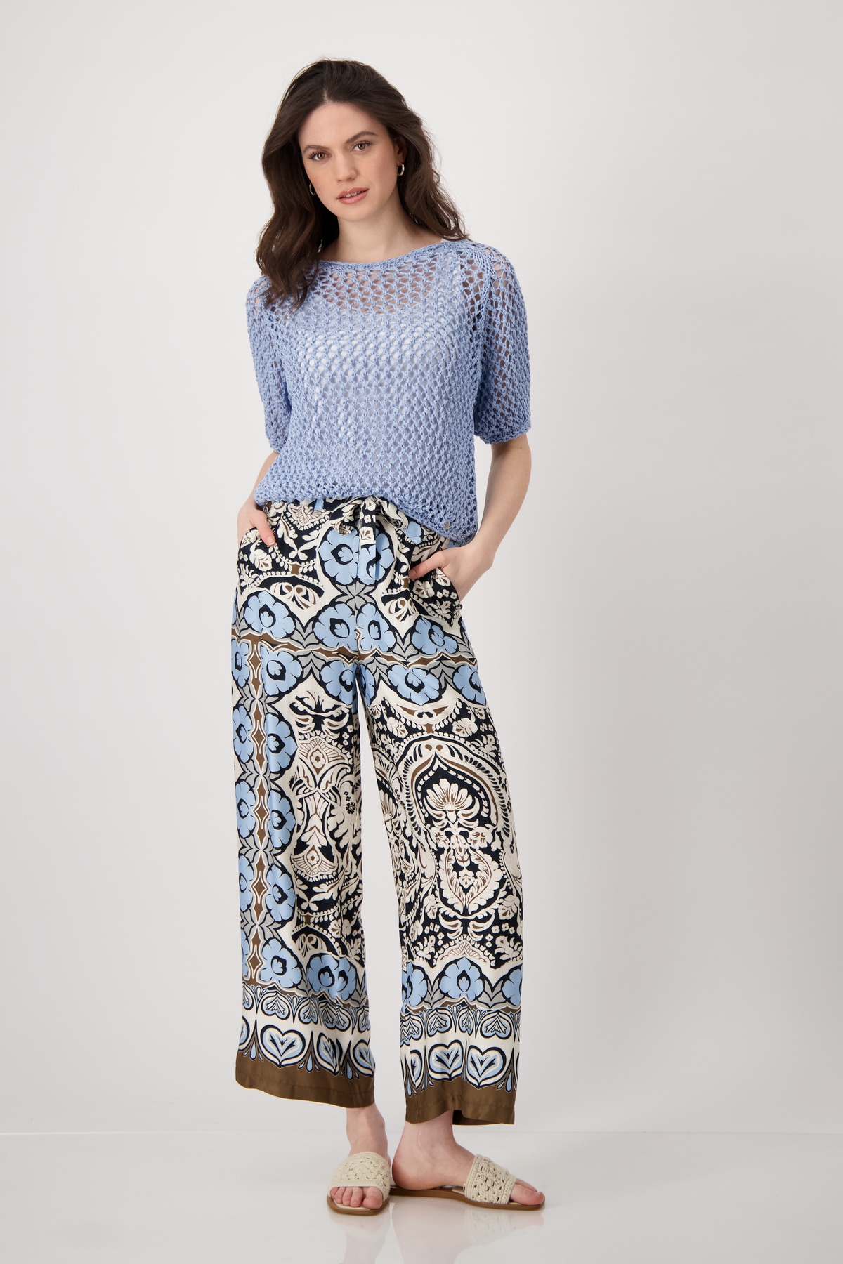 Monari Strickpullover, aus Ajourstrick
