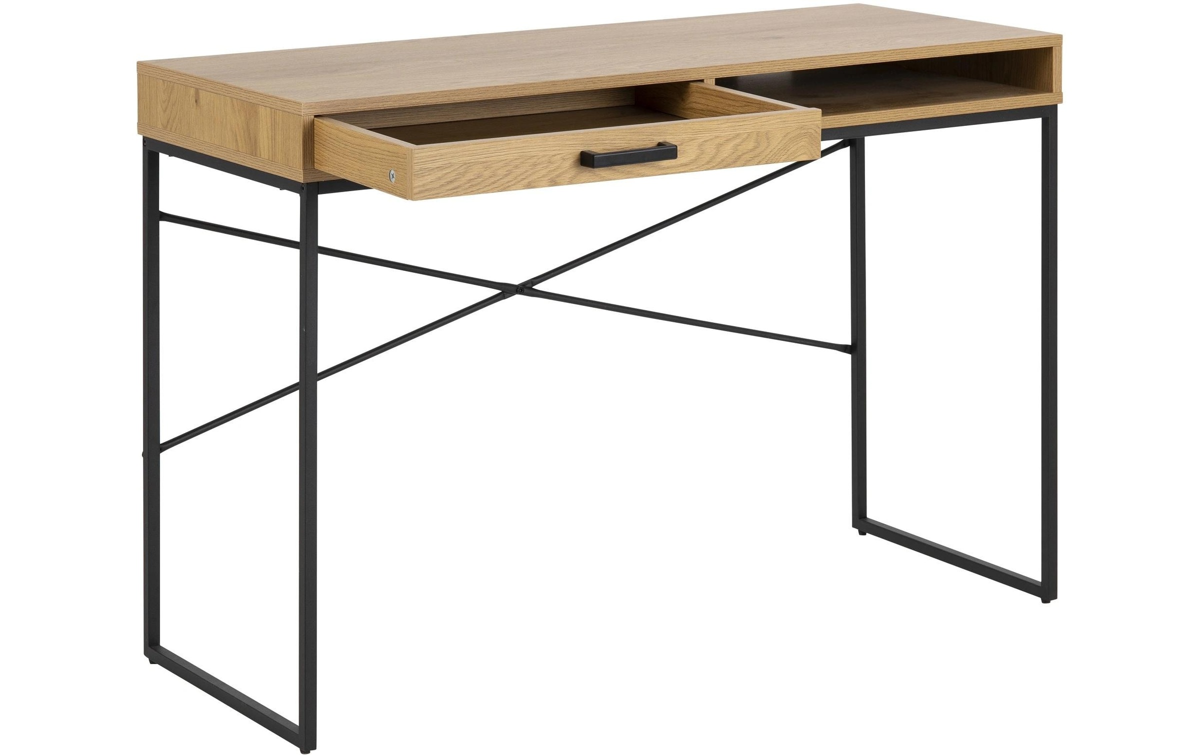 Seaford Office Desk with 1 Drawer in Oak, none