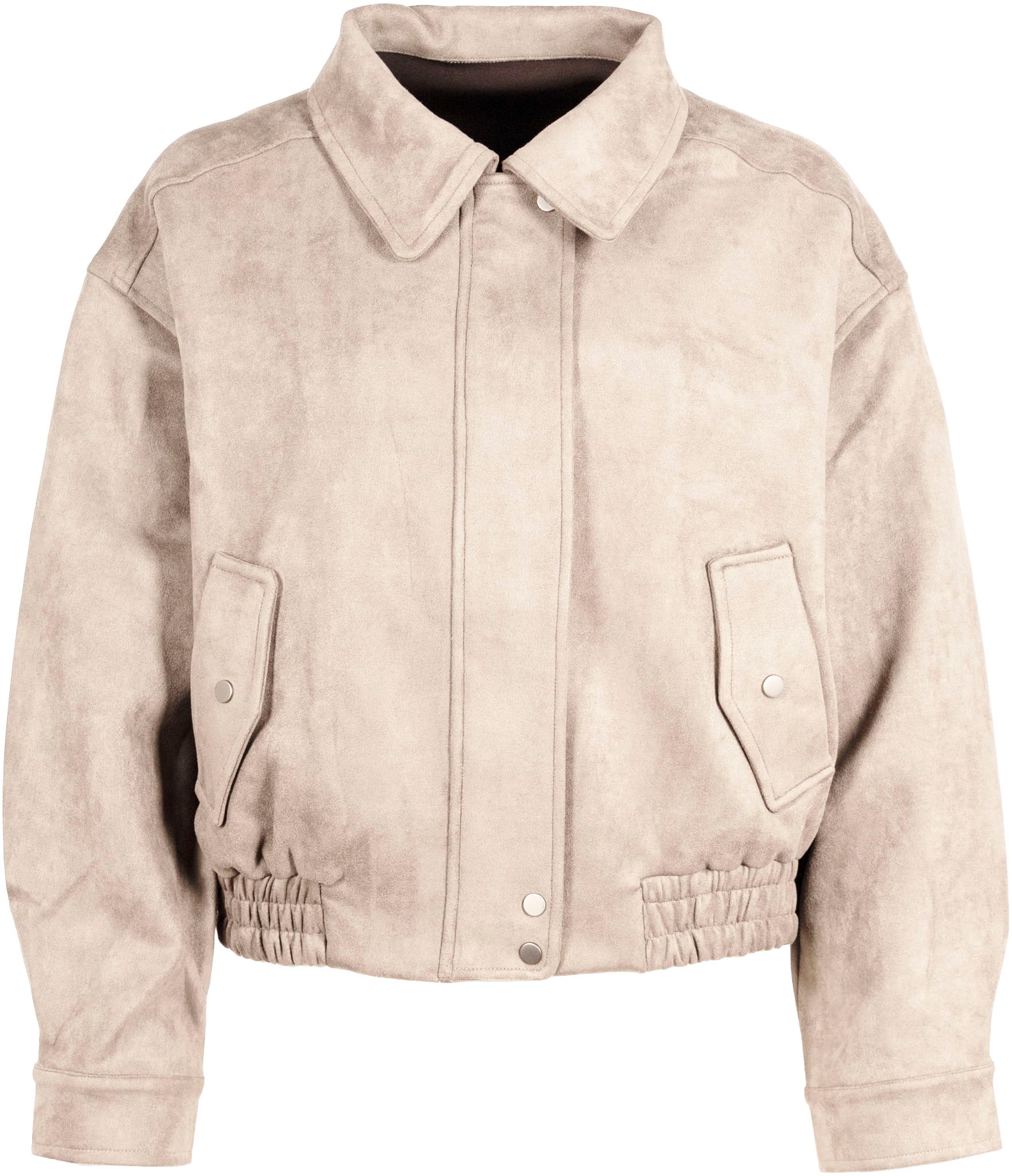 Image of Mauritius Lederimitatjacke "2Waylina" mit Kapuze mit Falten, mit Druckknöpfen, mit Seitentaschen