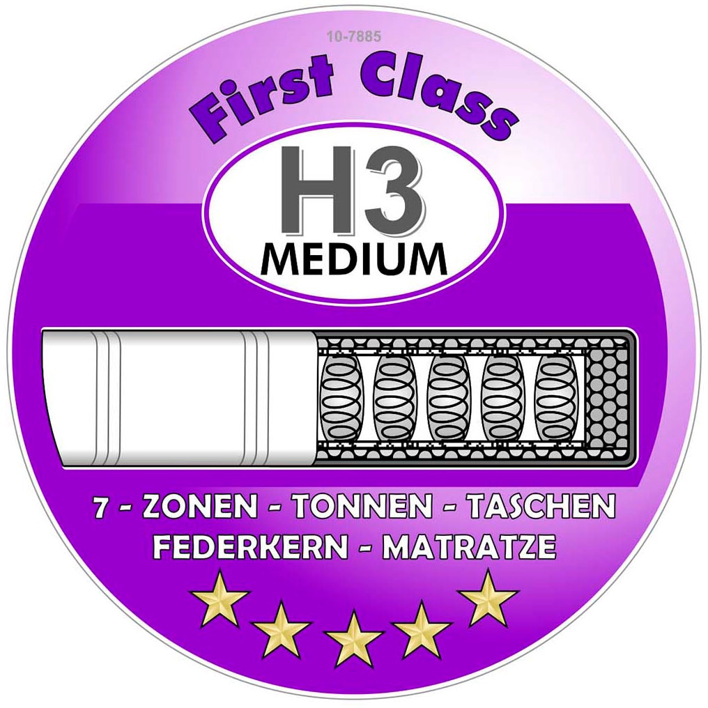 Jockenhöfer Gruppe Lit boxspring »Isabella, in 160x200cm oder 180x200 cm, Härtegrade wählbar« incl. matelas TTFK 7 zones et surmatelas en mousse froide
