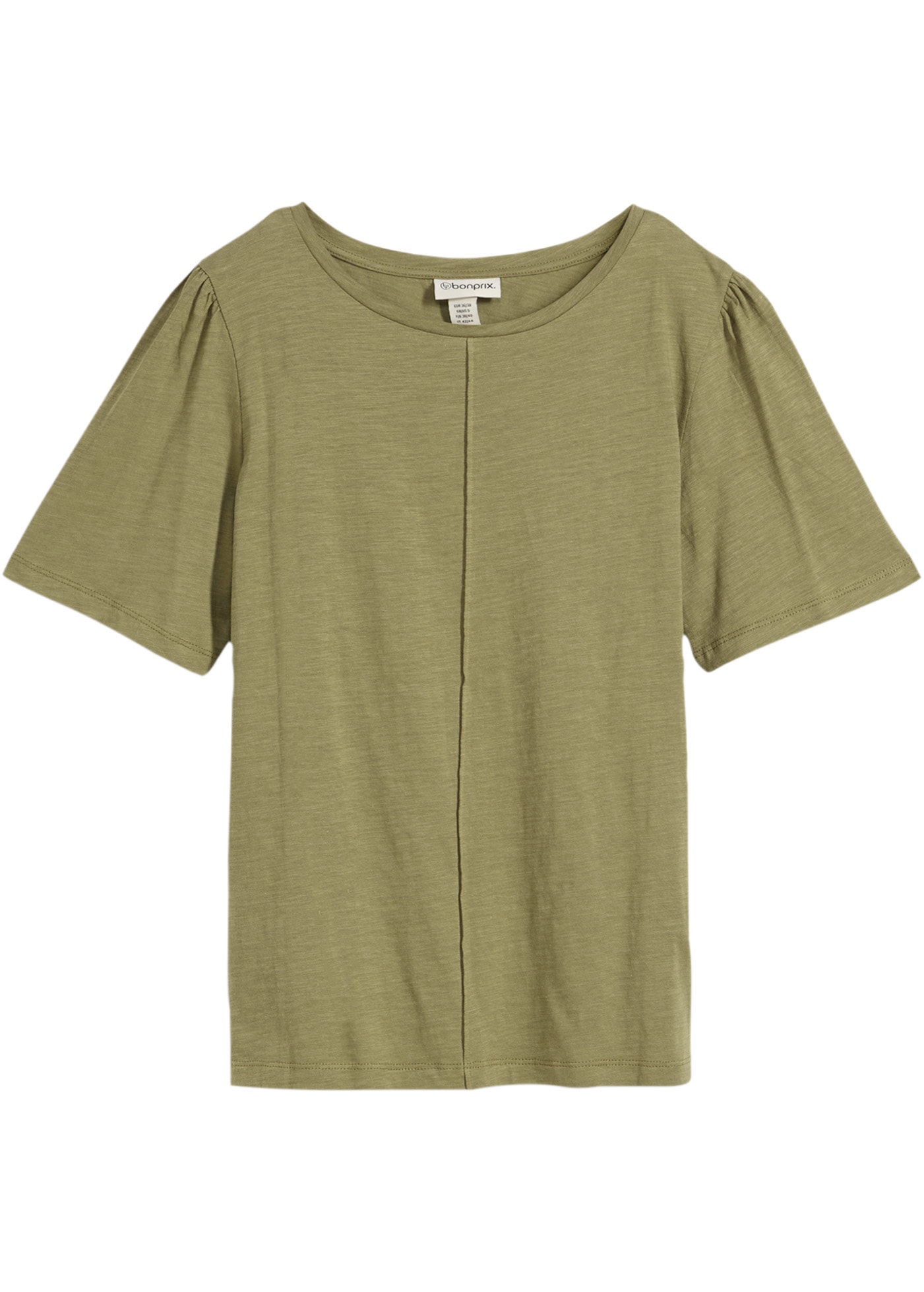 bonprix T-Shirt lockere Passform, weite Ärmel mit dezenter Raffung an der Schulter
