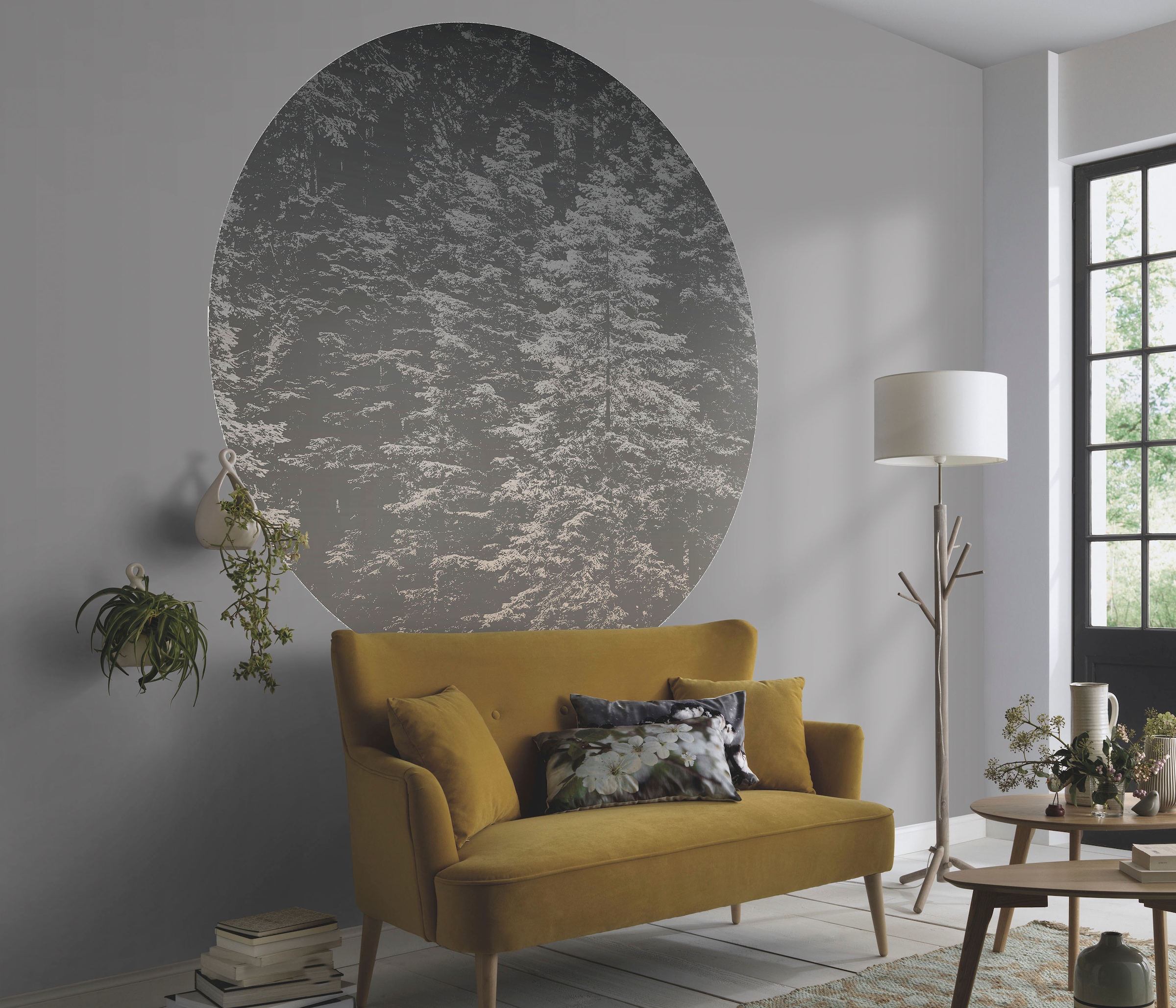 Image of Fashion for walls Fototapete "Hazy Pines" floral gepflegt glatt Phthalate frei