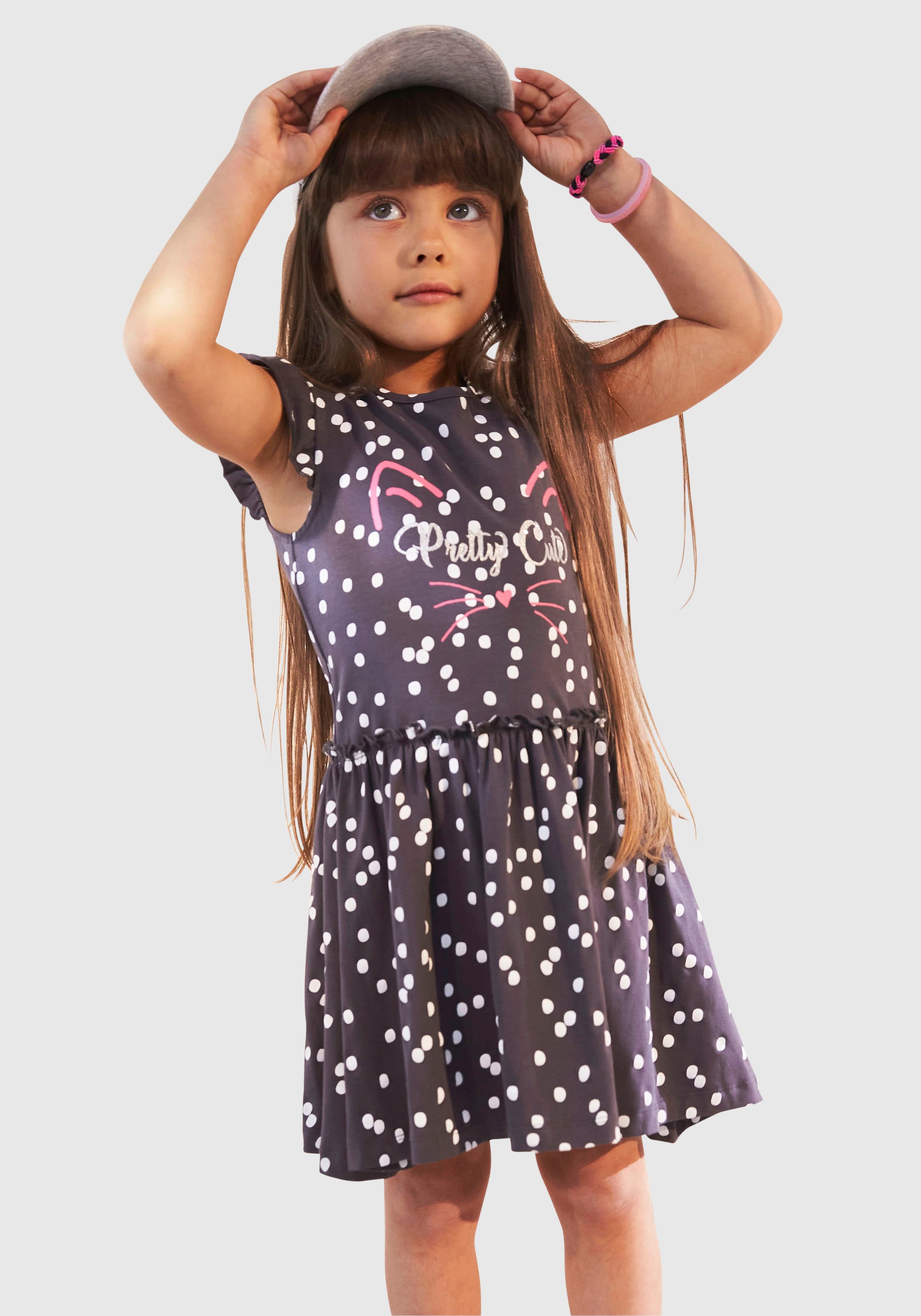 Image of KIDSWORLD Jerseykleid, mit niedlichen Flügelärmeln bei Ackermann Versand Schweiz