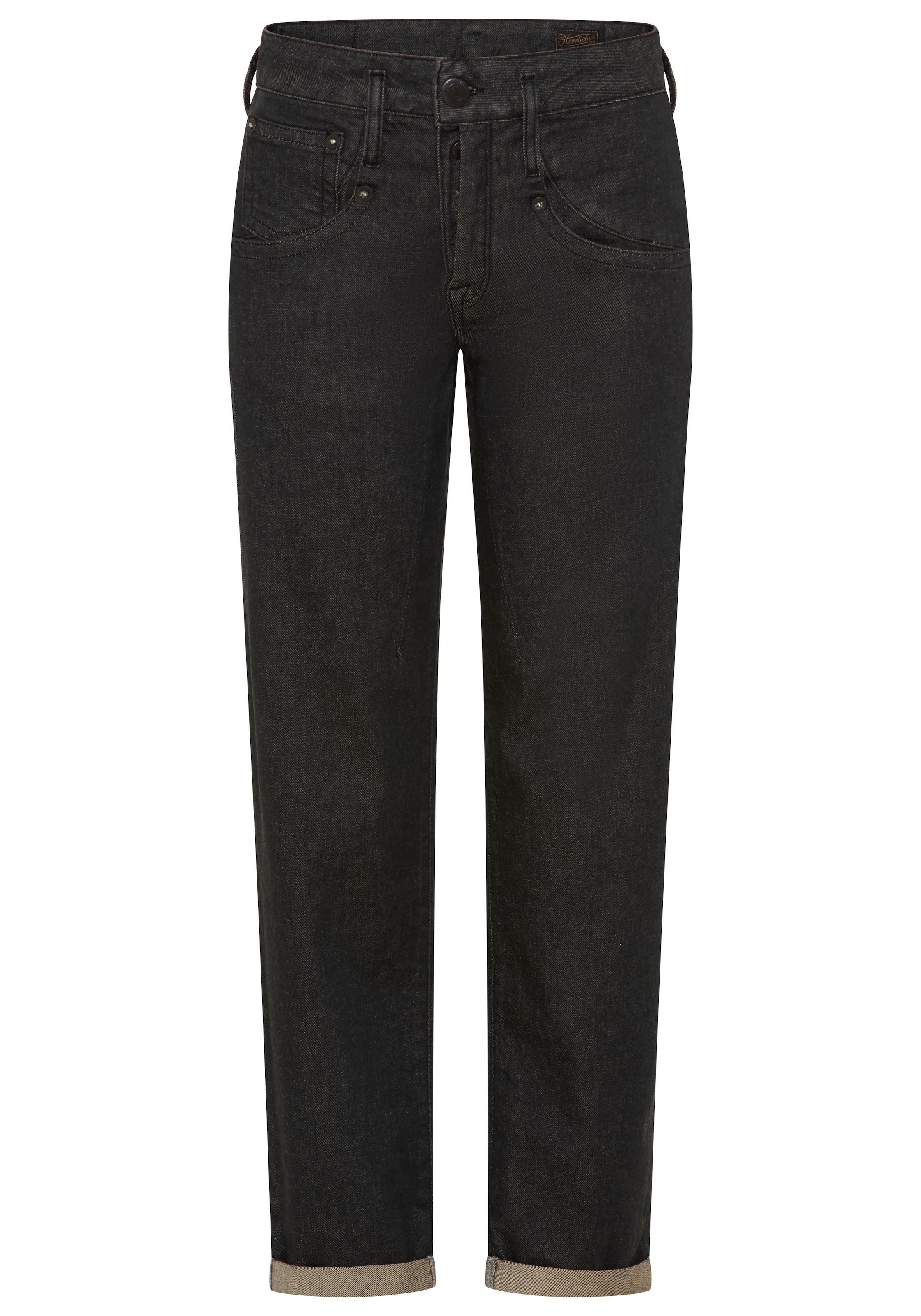 Herrlicher Boyfriend-Jeans »Shyra Tap Denim Grey Light Stretch« High Waist mit Umschlagsaum