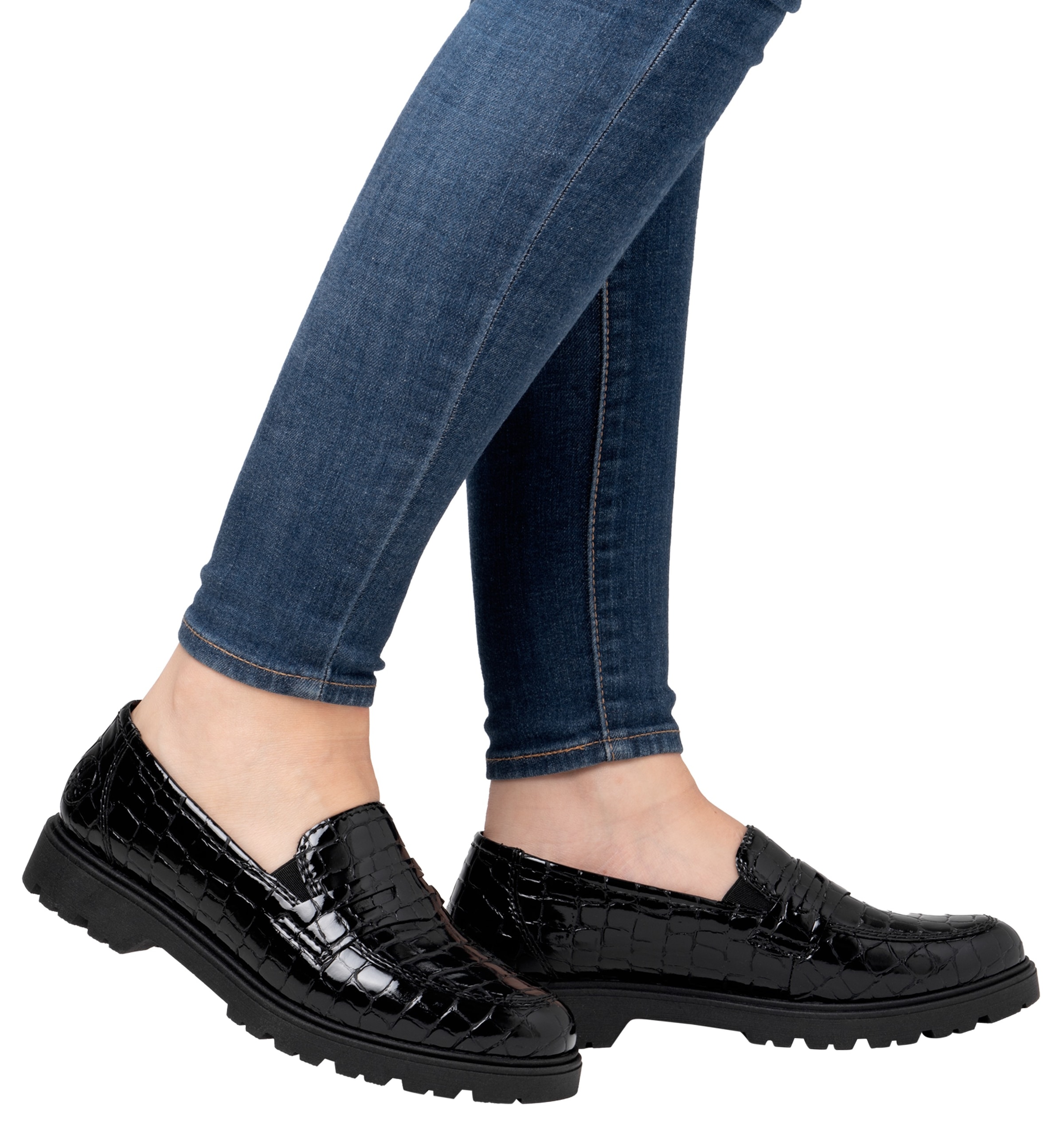 Rieker Loafer  Mocassin, chaussure à enfiler, chaussure universitaire avec petits élastiques