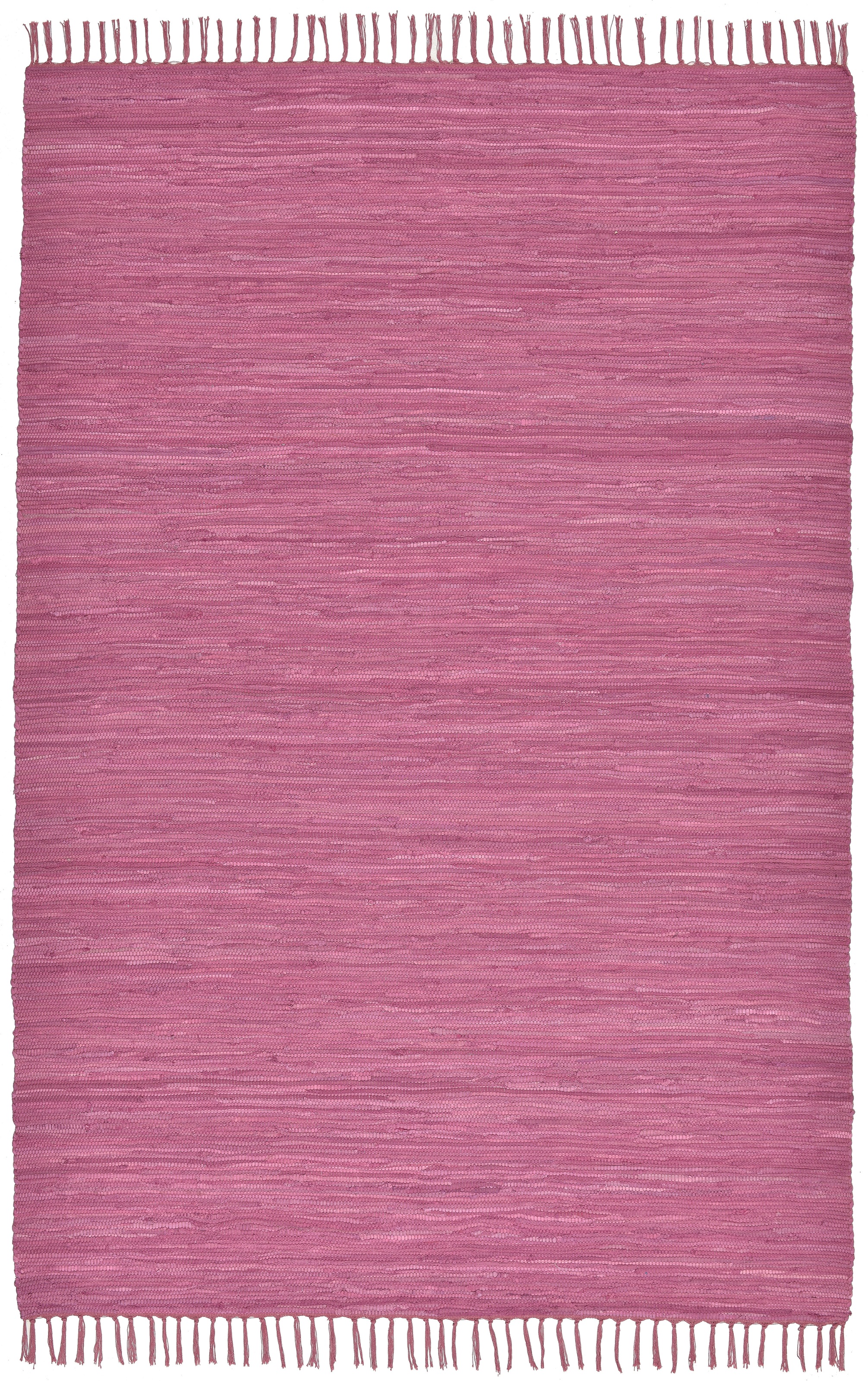 THEKO Tapis »Happy Cotton Fleckerl, handgewebt« Rectangulaire 5 mm Höhe tissu plat, coton pur, chiné, avec franges, aussi en chemin de table