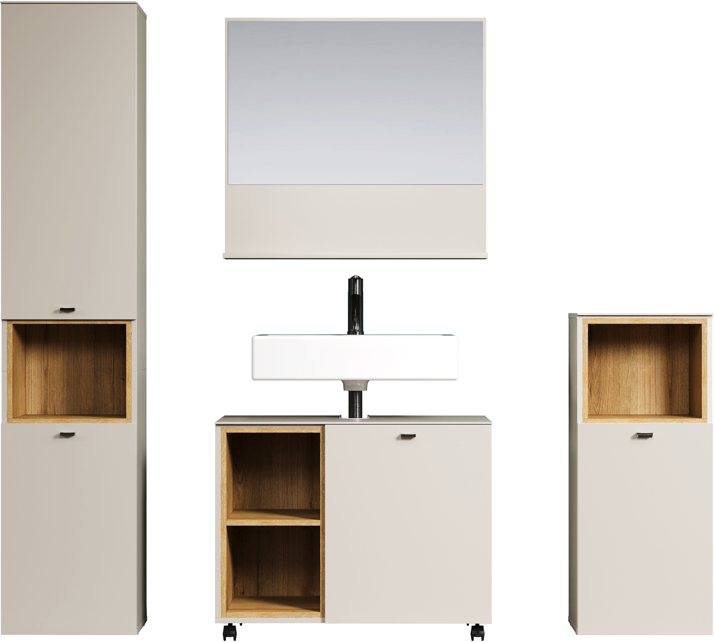 welltime Badmöbel-Set »San Pedro« Komplett-Set, 4 Stk. tlg.