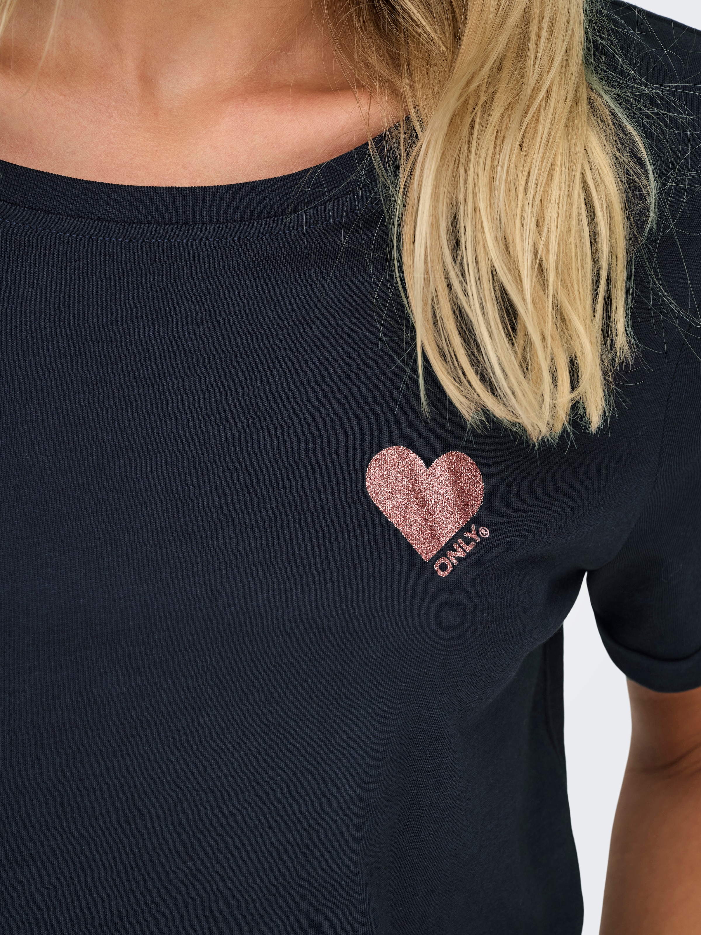 ONLY Kurzarmshirt »ONLKITA LIFE S/S TOP NOOS« regular fit, casual, Single Jersey, Baumwolle, Rundhals